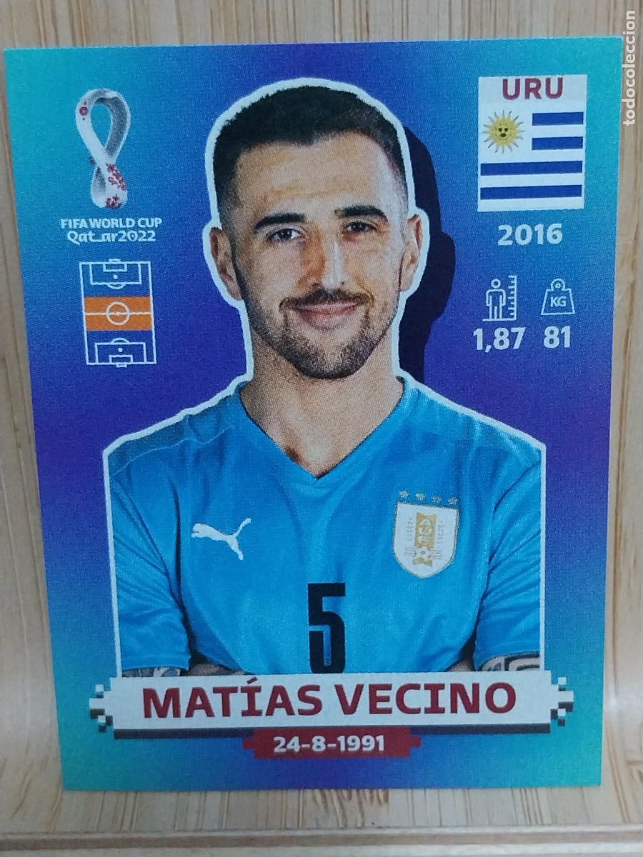 Cromos de F&uacute;tbol: VECINO URUGUAY URU 16 QATAR 2022 PANINI CROMO SIN PEGAR NUNCA ORIGINAL **