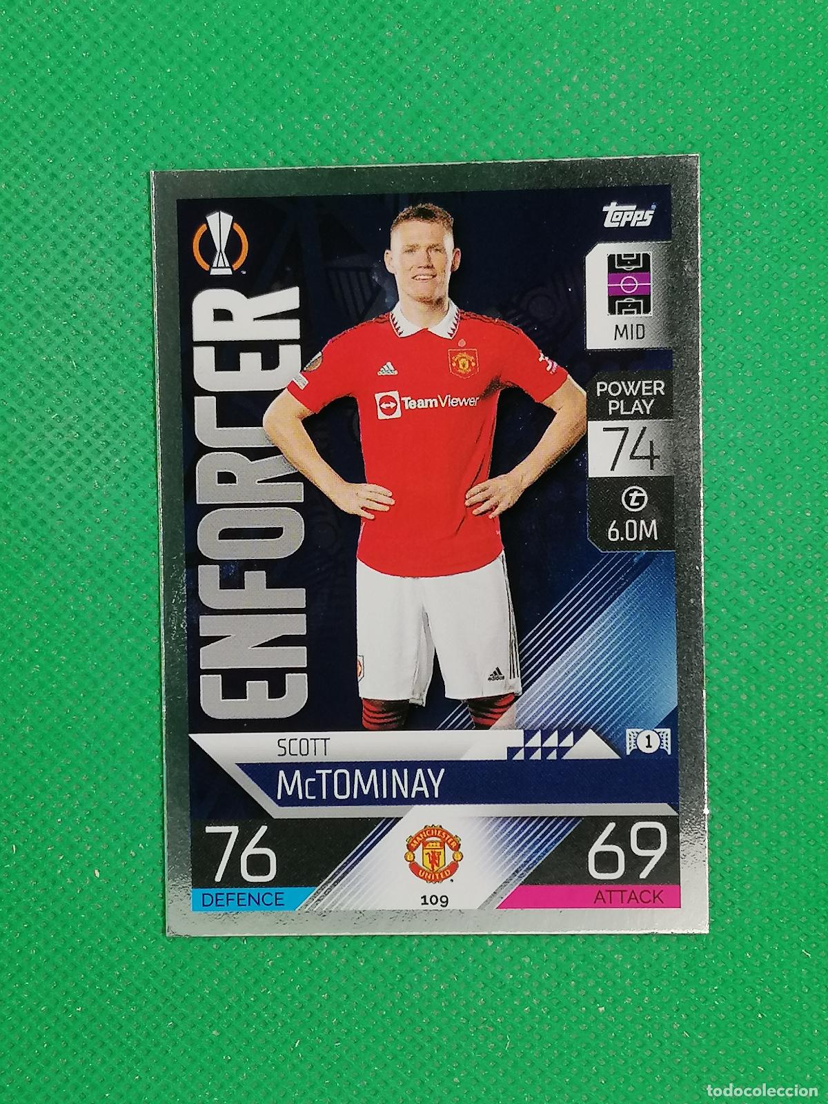 Figurine di Calcio: 109 SCOTT MCTOMINAY MANCHESTER UNITED ⚽ TOPPS MATCH ATTAX CHAMPIONS 2022 2023 22 23 ⚽
