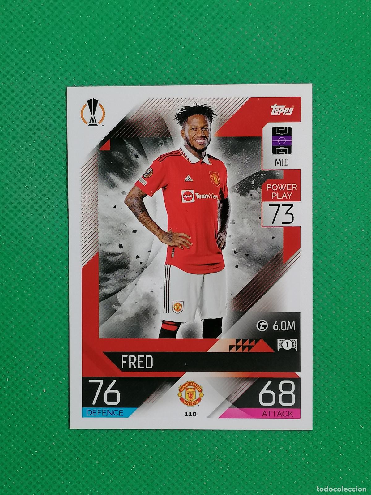 Figurine di Calcio: 110 FRED MANCHESTER UNITED ⚽ TOPPS MATCH ATTAX CHAMPIONS 2022 2023 22 23 ⚽