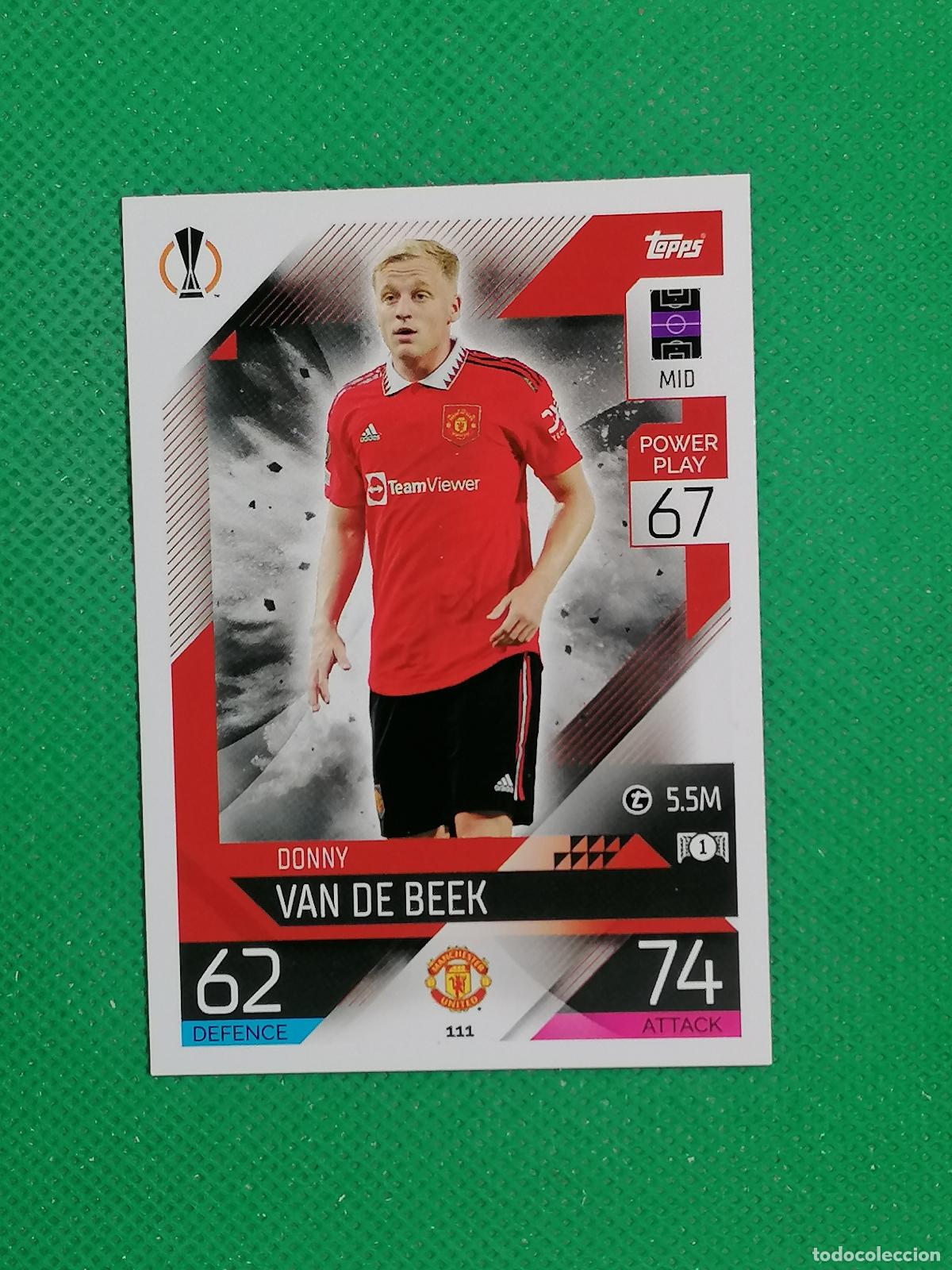 Figurine di Calcio: 111 DONNY VAN DE BEEK MANCHESTER UNITED ⚽ TOPPS MATCH ATTAX CHAMPIONS 2022 2023 22 23 ⚽