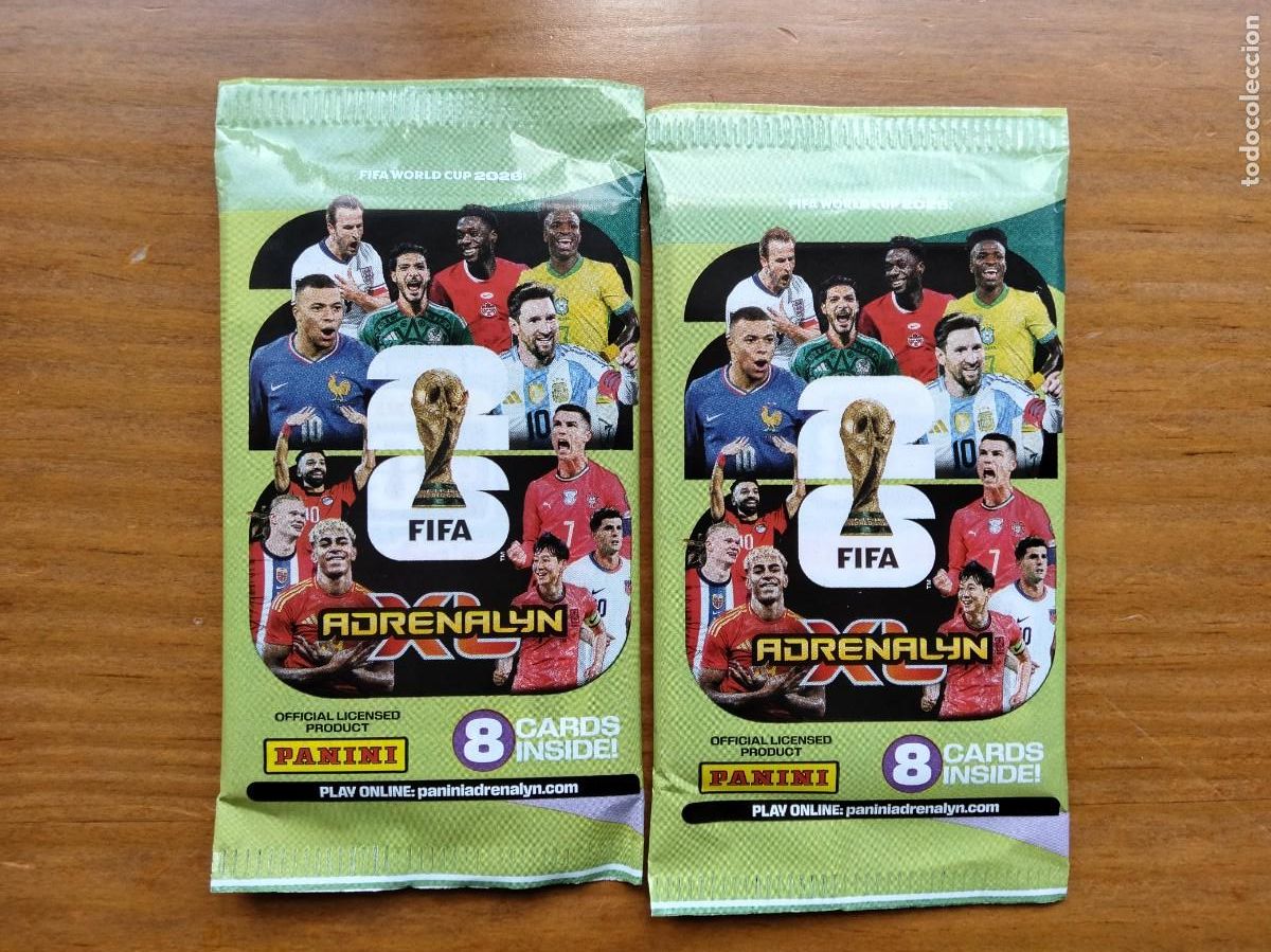 Fu&szlig;ball-Sticker: 2 sobres sin abrir Adrenalyn fifa Mundial 2026 Panini