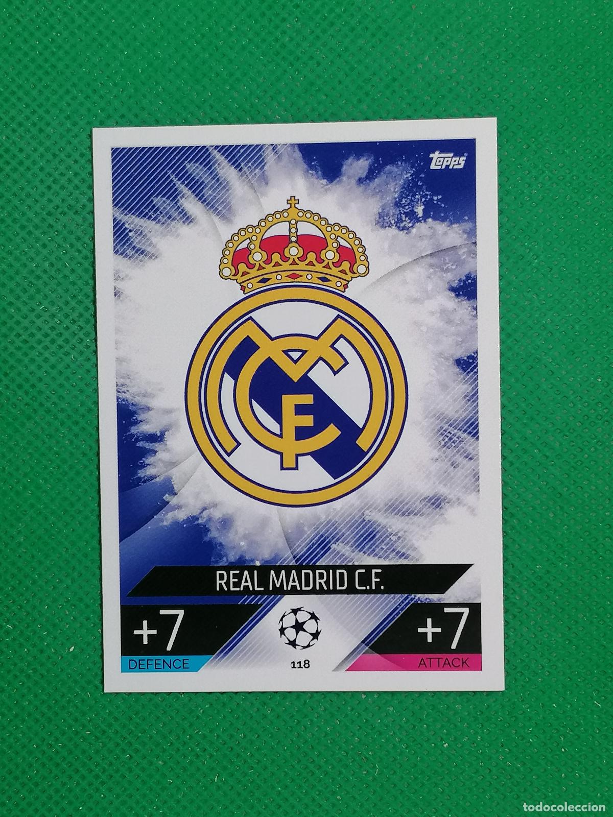 Cromos de F&uacute;tbol: 118 ESCUDO REAL MADRID ⚽ TOPPS MATCH ATTAX CHAMPIONS 2022 2023 22 23 ⚽