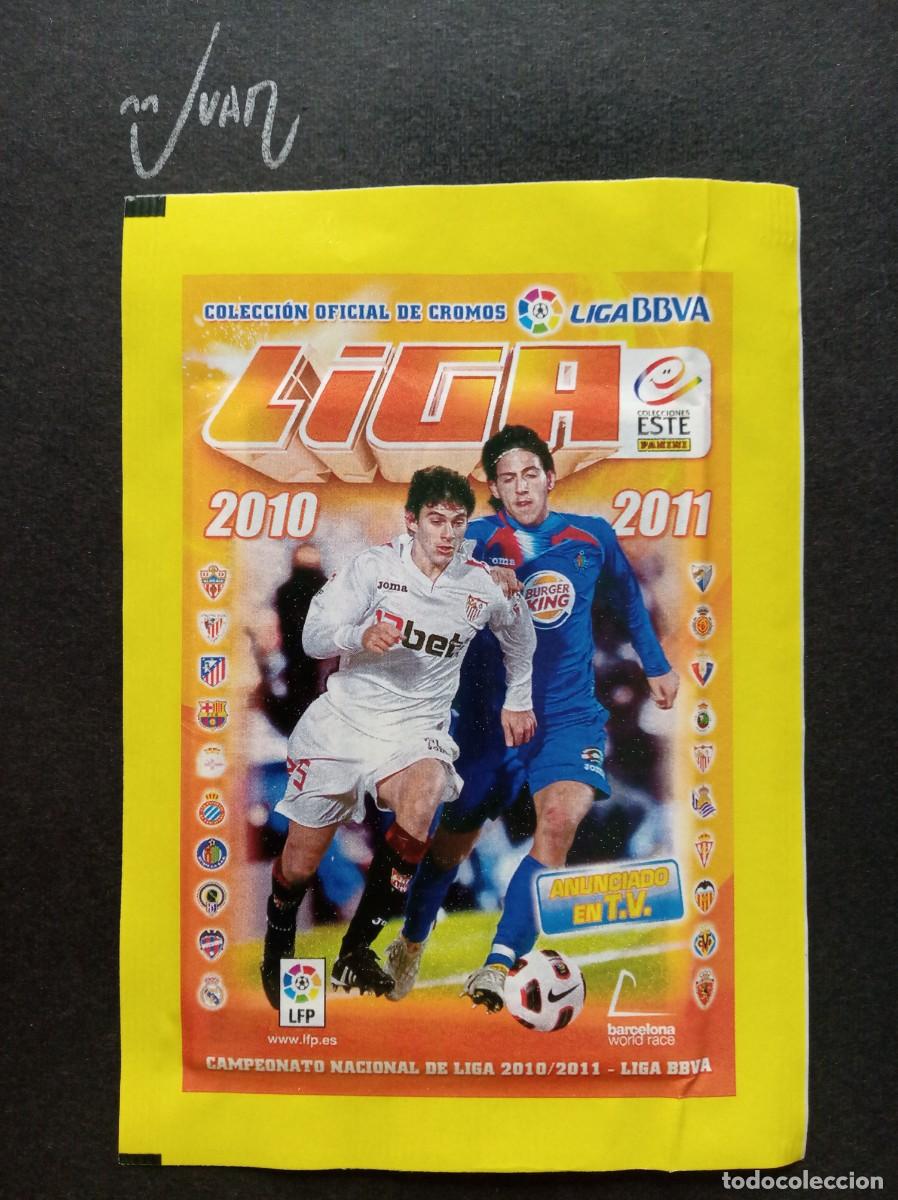 Cromos de F&uacute;tbol: SOBRE SIN ABRIR VERS. ESTRECHO ⚽ PANINI &reg; 2010 2011 LIGA ESTE 10 11 MESSI ? CRISTIANO RONALDO ROOKIE