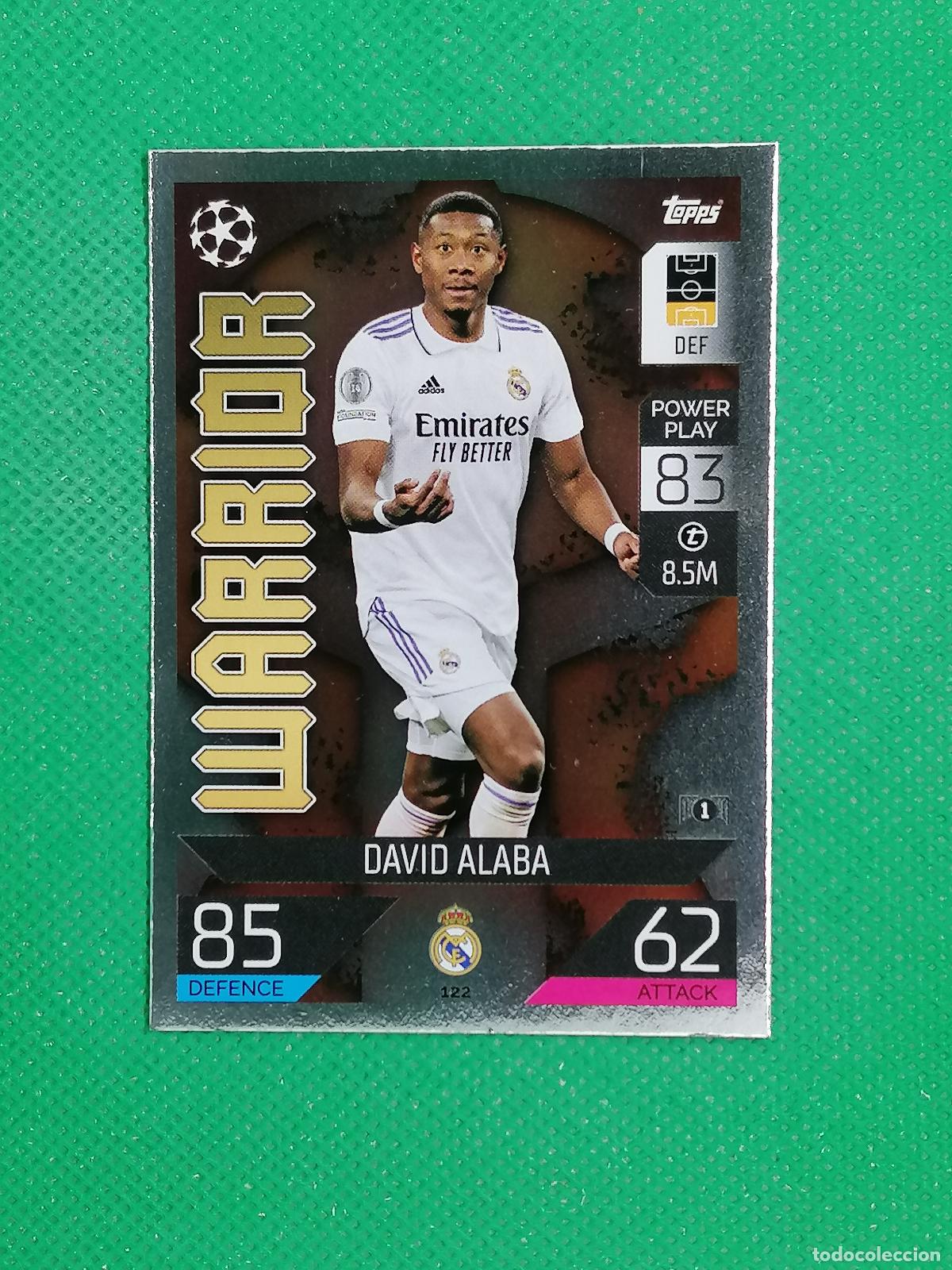 Cromos de F&uacute;tbol: 122 DAVID ALABA WARRIOR REAL MADRID ⚽ TOPPS MATCH ATTAX CHAMPIONS 2022 2023 22 23 ⚽