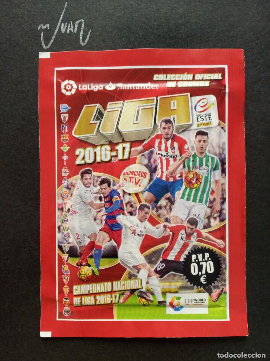 Cromos de F&uacute;tbol: SOBRE SIN ABRIR VERS. ESTRECHO ⚽ PANINI &reg; 2016 2017 LIGA ESTE 16 17 MESSI ? CRISTIANO RONALDO ROOKIE