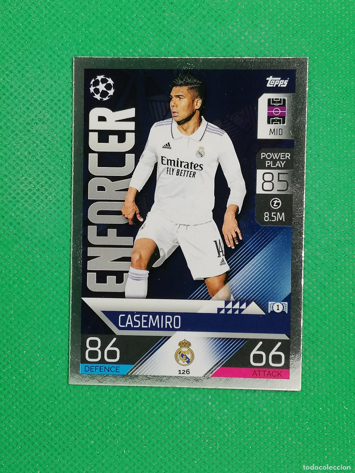 Cromos de F&uacute;tbol: 126 CASEMIRO ENFORCER REAL MADRID ⚽ TOPPS MATCH ATTAX CHAMPIONS 2022 2023 22 23 ⚽