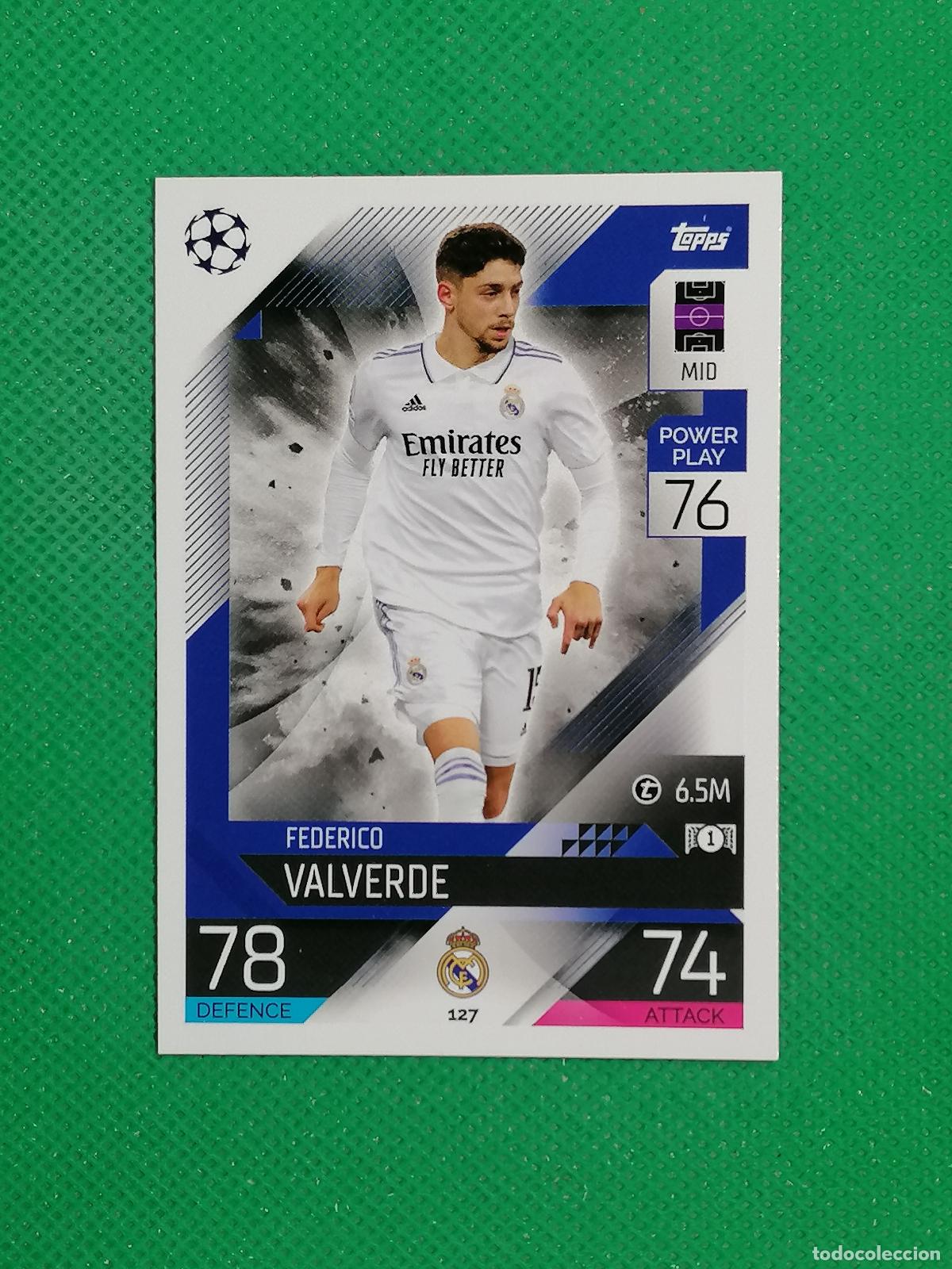 Cromos de F&uacute;tbol: 127 FEDERICO VALVERDE REAL MADRID ⚽ TOPPS MATCH ATTAX CHAMPIONS 2022 2023 22 23 ⚽