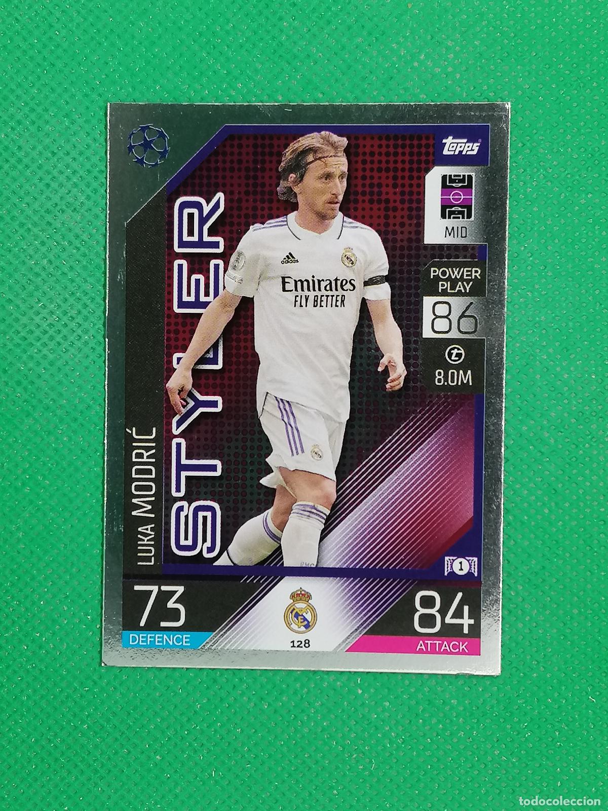 Cromos de F&uacute;tbol: 128 LUKA MODRIC STYLER REAL MADRID ⚽ TOPPS MATCH ATTAX CHAMPIONS 2022 2023 22 23 ⚽
