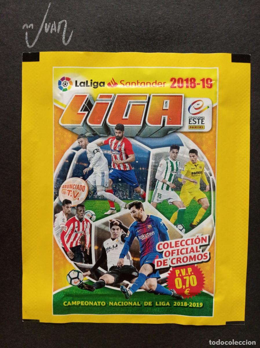 Cromos de F&uacute;tbol: SOBRE SIN ABRIR VERSION ANCHO ⚽ PANINI &reg; 2018 2019 LIGA ESTE 18 19 MESSI ? CRISTIANO RONALDO ROOKIE