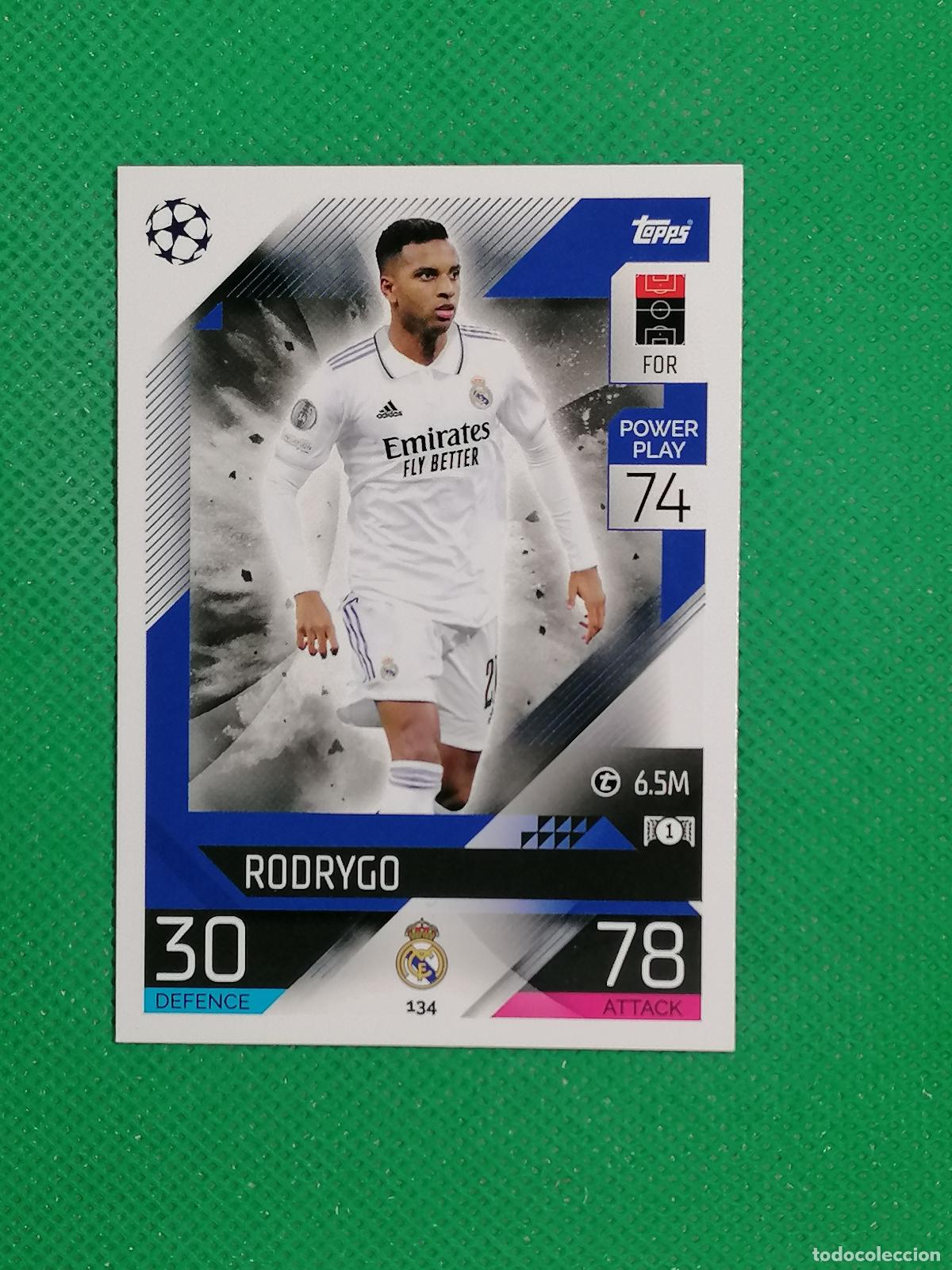 Cromos de F&uacute;tbol: 134 RODRYGO REAL MADRID ⚽ TOPPS MATCH ATTAX CHAMPIONS 2022 2023 22 23 ⚽