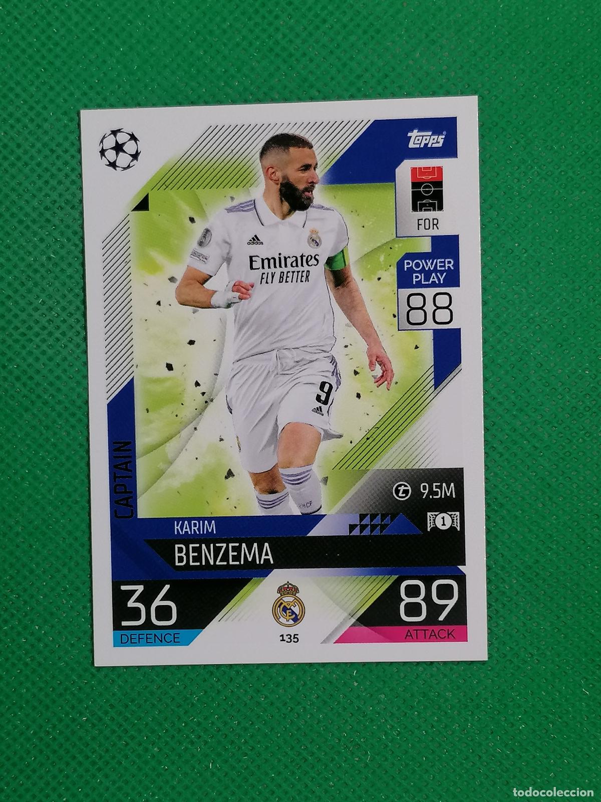 Cromos de F&uacute;tbol: 135 KARIM BENZEMA REAL MADRID ⚽ TOPPS MATCH ATTAX CHAMPIONS 2022 2023 22 23 ⚽