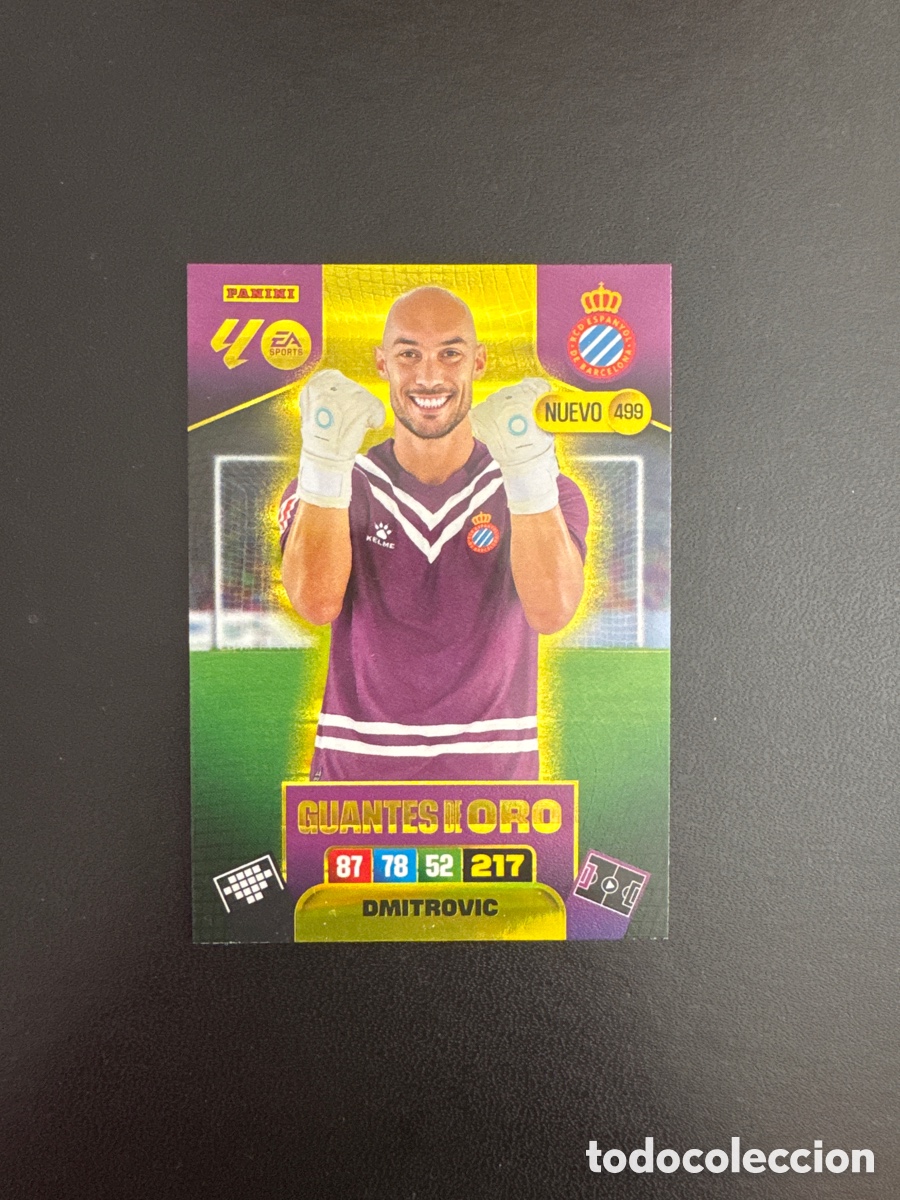 Cromos de F&uacute;tbol: DMITROVIC NUEVO GUANTES DE ORO NUMERO 499 ADRENALYN 2025 2026