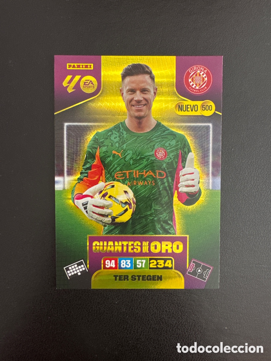 Cromos de F&uacute;tbol: TER STEGEN NUEVO GUANTE DE ORO NUMERO 500 ADRENALYN 2025 2026
