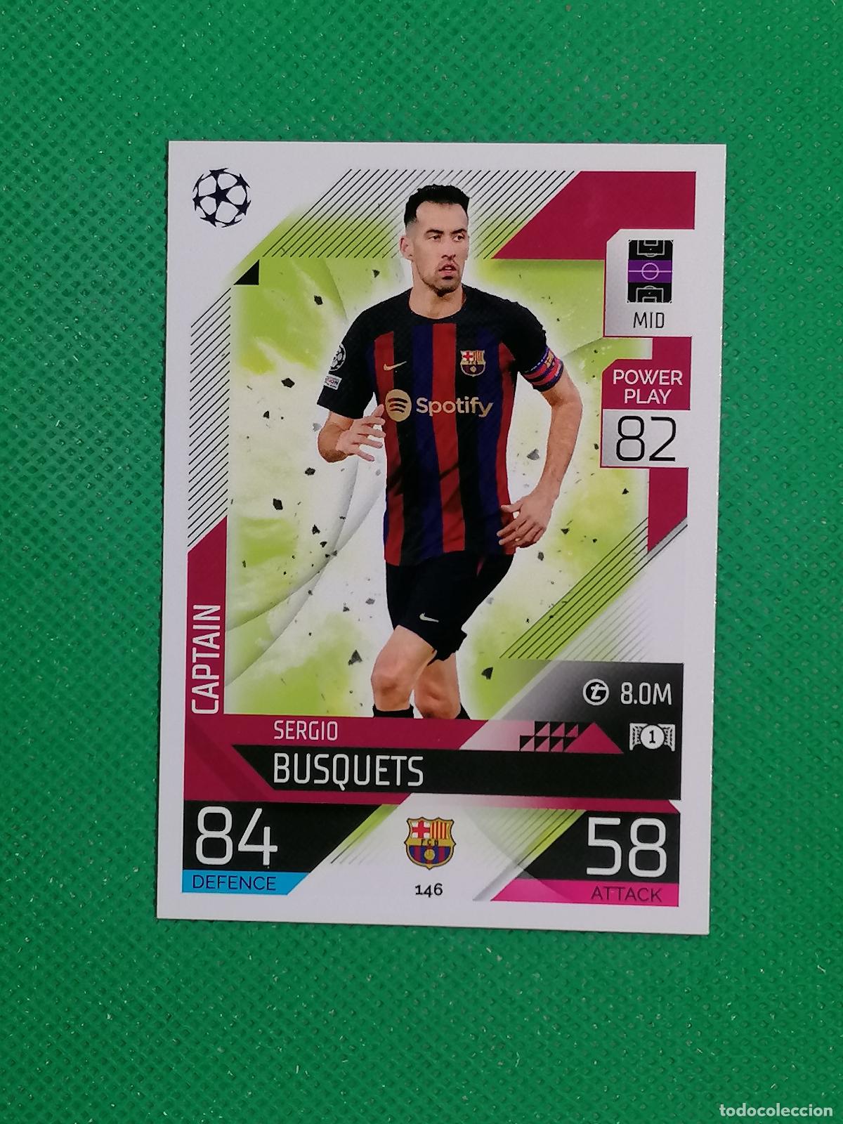 Cromos de F&uacute;tbol: 146 SERGIO BUSQUETS BARCELONA ⚽ TOPPS MATCH ATTAX CHAMPIONS 2022 2023 22 23 ⚽