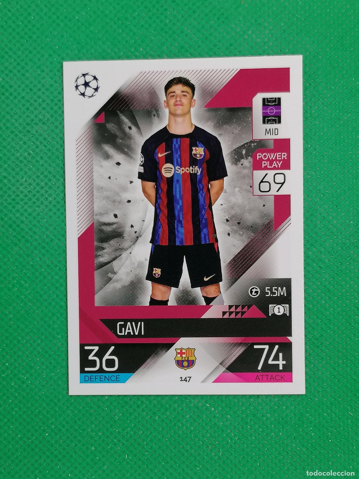 Cromos de F&uacute;tbol: 147 GAVI BARCELONA ⚽ TOPPS MATCH ATTAX CHAMPIONS 2022 2023 22 23 ⚽