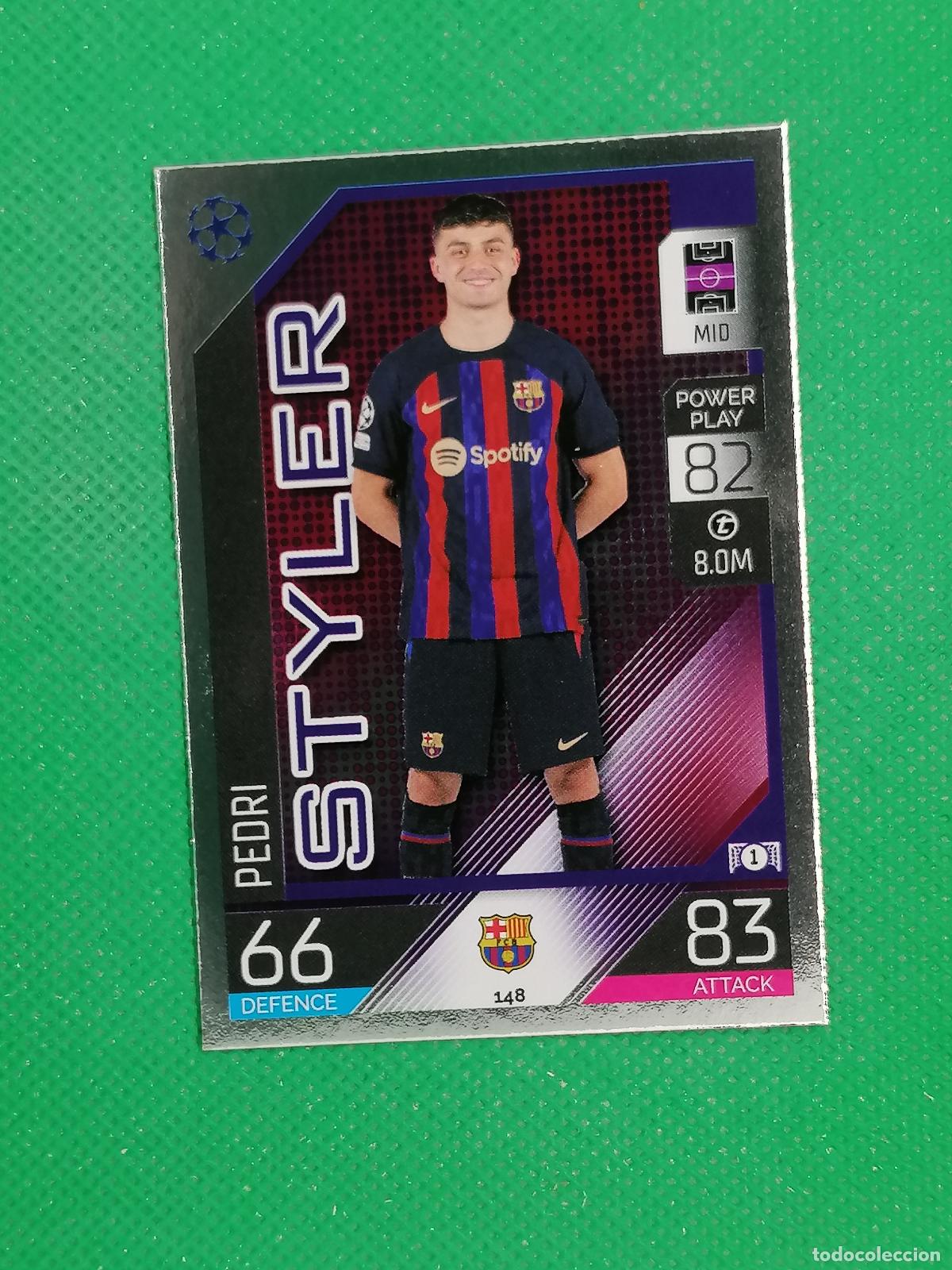 Cromos de F&uacute;tbol: 148 PEDRI STYLER BARCELONA ⚽ TOPPS MATCH ATTAX CHAMPIONS 2022 2023 22 23 ⚽