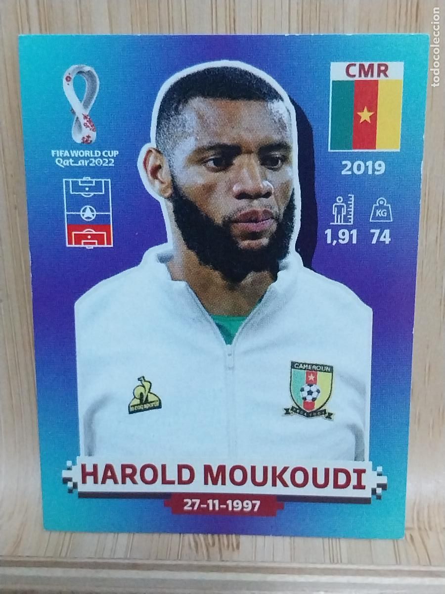 Cromos de F&uacute;tbol: MOUKOUDI CAMERUN CMR 8 QATAR 2022 PANINI CROMO SIN PEGAR NUNCA ORIGINAL