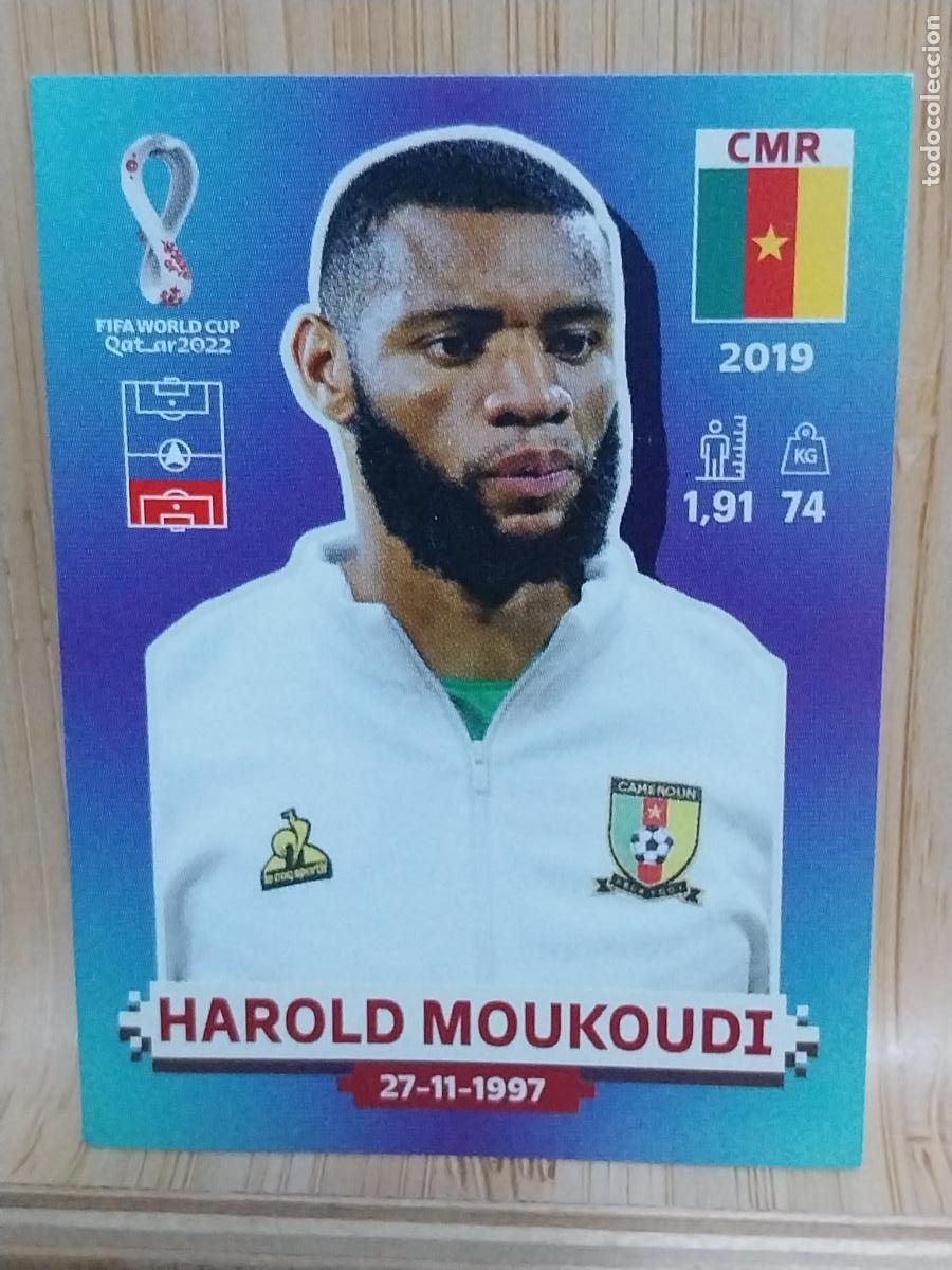 Cromos de F&uacute;tbol: MOUKOUDI CAMERUN CMR 8 QATAR 2022 PANINI CROMO SIN PEGAR NUNCA ORIGINAL **