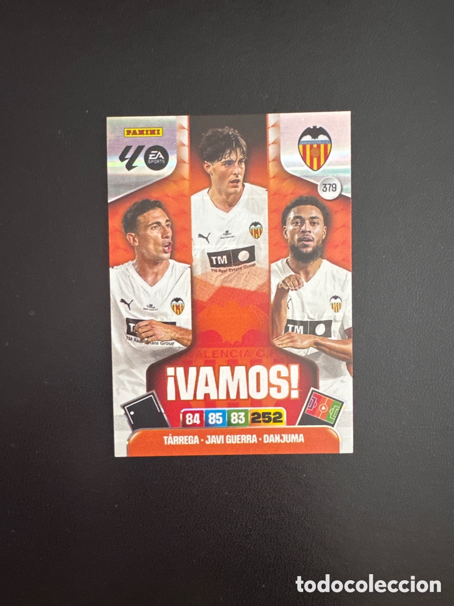 Fu&szlig;ball-Sticker: VAMOS VALENCIA NUMERO 379 ADRENALYN 2025 2026