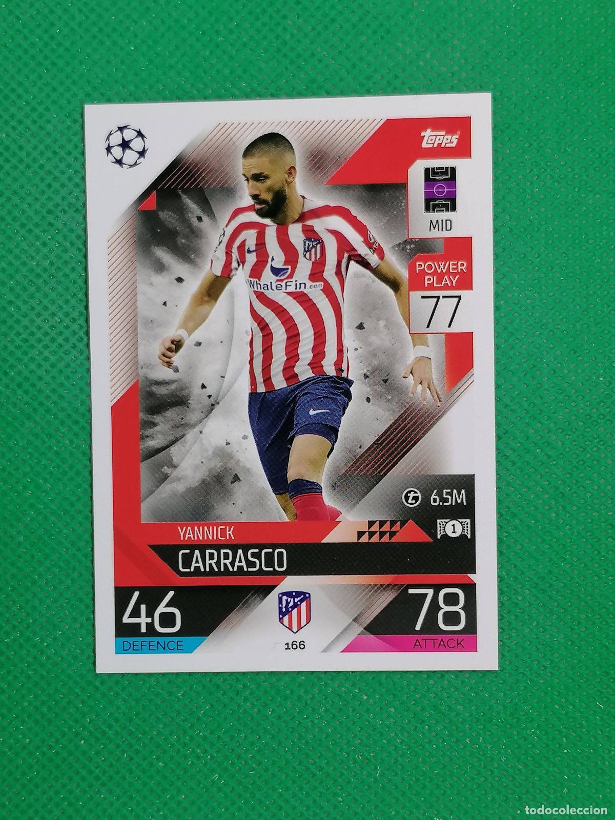 Figurine di Calcio: 166 YANNICK CARRASCO ATLETICO DE MADRID ⚽ TOPPS MATCH ATTAX CHAMPIONS 2022 2023 22 23 ⚽