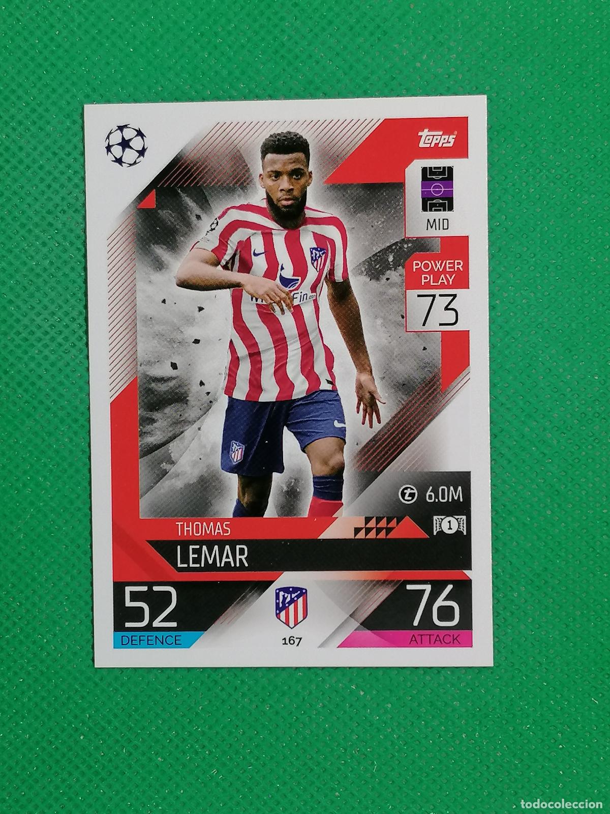 Figurine di Calcio: 167 THOMAS LEMAR ATLETICO DE MADRID ⚽ TOPPS MATCH ATTAX CHAMPIONS 2022 2023 22 23 ⚽