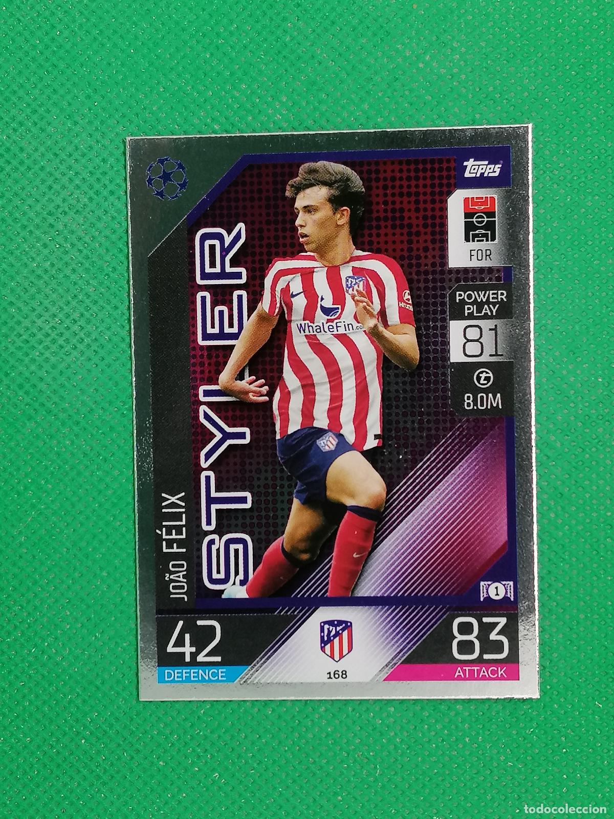 Figurine di Calcio: 168 JOAO FELIX STYLER ATLETICO DE MADRID ⚽ TOPPS MATCH ATTAX CHAMPIONS 2022 2023 22 23 ⚽