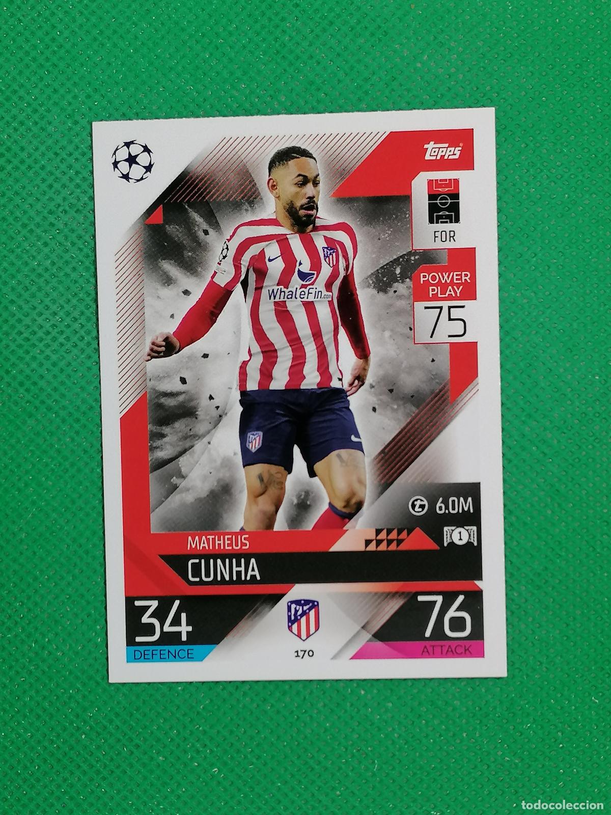 Figurine di Calcio: 170 MATHEUS CUNHA ATLETICO DE MADRID ⚽ TOPPS MATCH ATTAX CHAMPIONS 2022 2023 22 23 ⚽