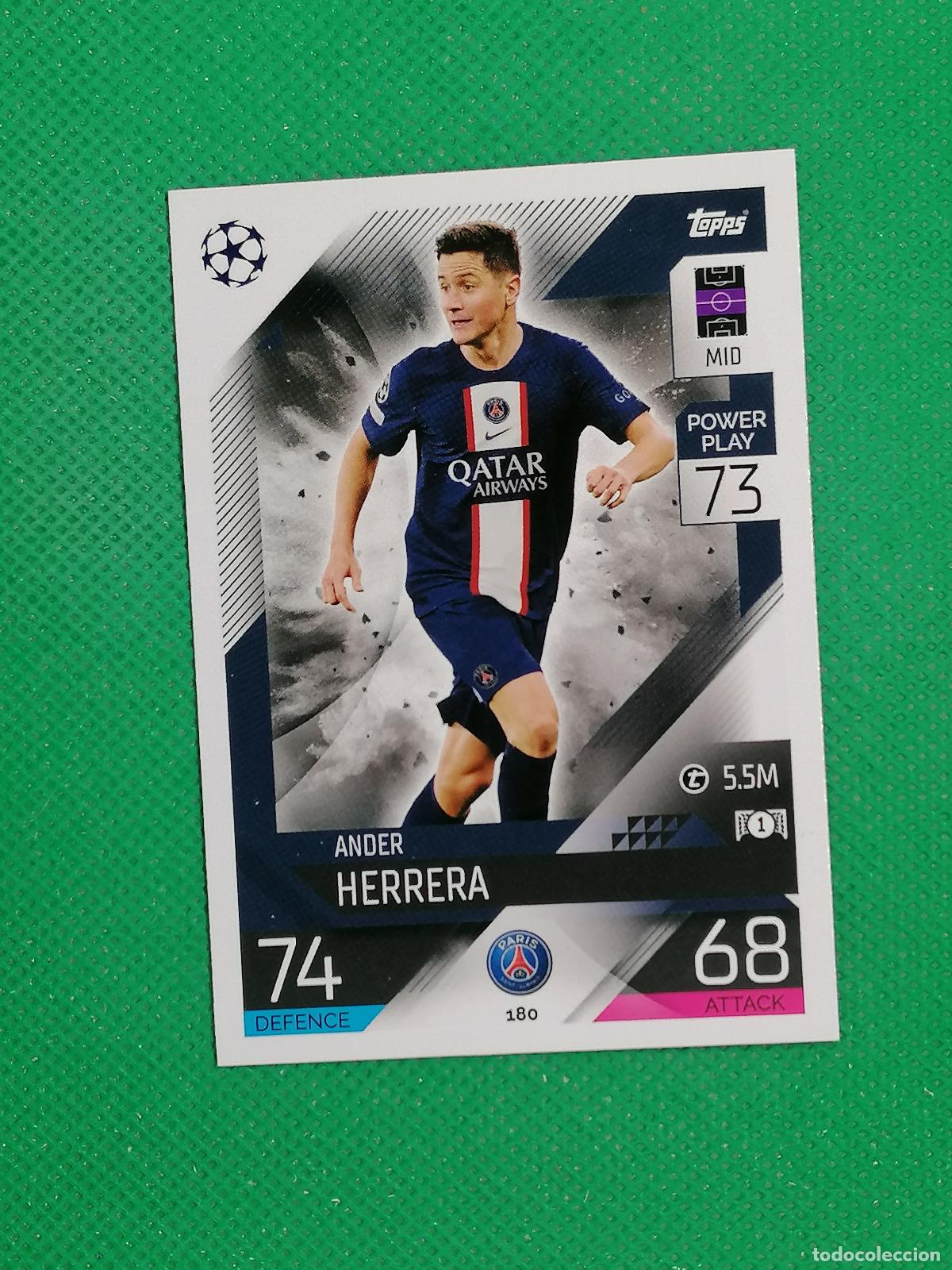Cromos de F&uacute;tbol: 180 ANDER HERRERA PARIS PSG ⚽ TOPPS MATCH ATTAX CHAMPIONS 2022 2023 22 23 ⚽