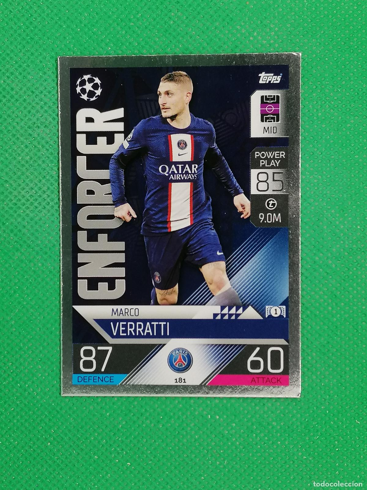 Cromos de F&uacute;tbol: 181 MARCO VERRATTI PARIS PSG ⚽ TOPPS MATCH ATTAX CHAMPIONS 2022 2023 22 23 ⚽
