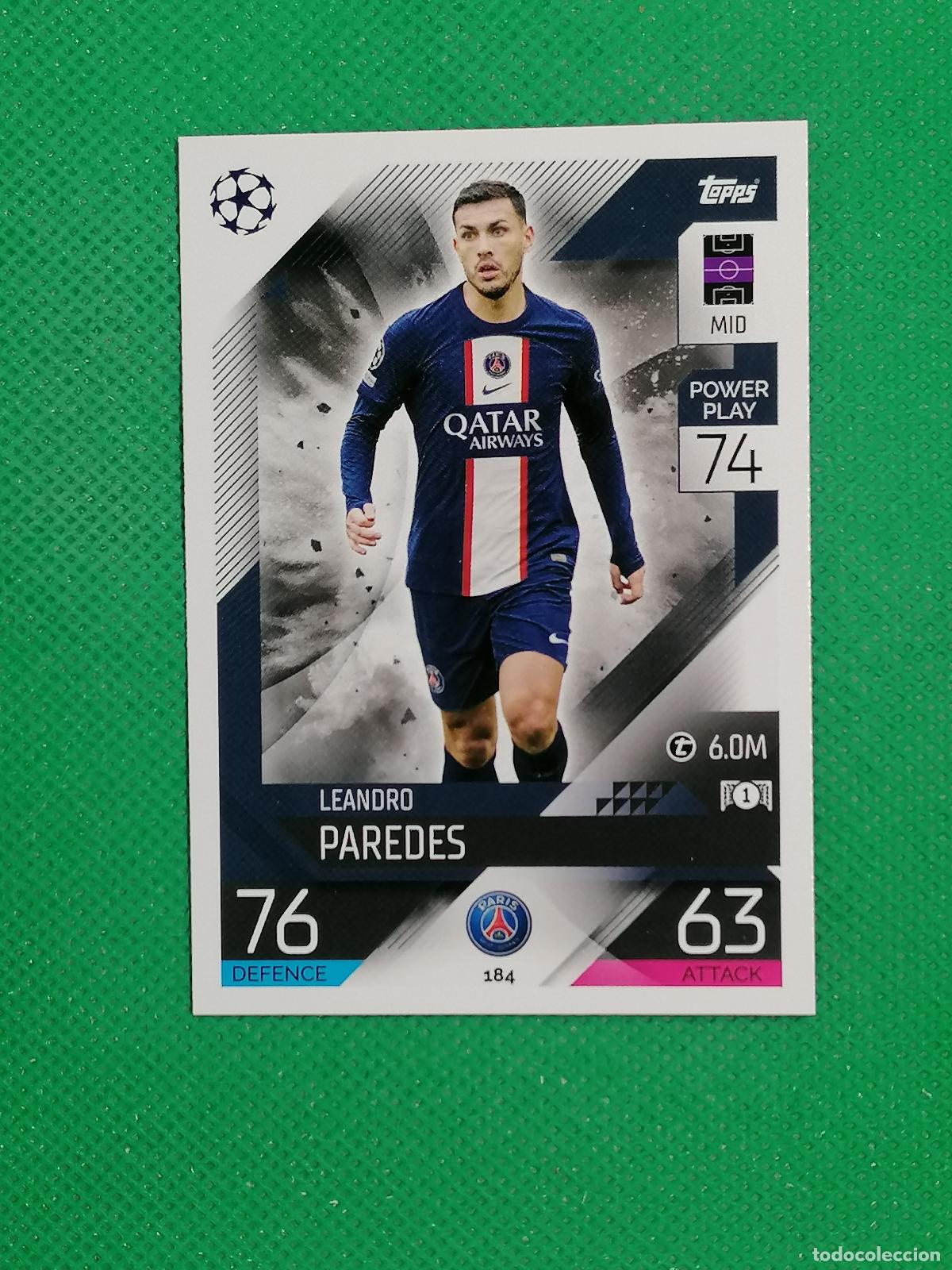 Cromos de F&uacute;tbol: 184 LEANDRO PAREDES PARIS PSG ⚽ TOPPS MATCH ATTAX CHAMPIONS 2022 2023 22 23 ⚽