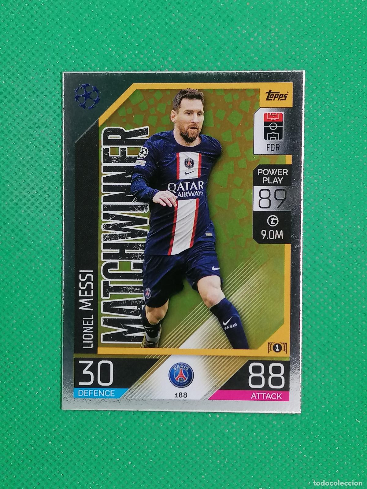Cromos de F&uacute;tbol: 188 LIONEL MESSI MATCHWINNER PARIS PSG ⚽ TOPPS MATCH ATTAX CHAMPIONS 2022 2023 22 23 ⚽