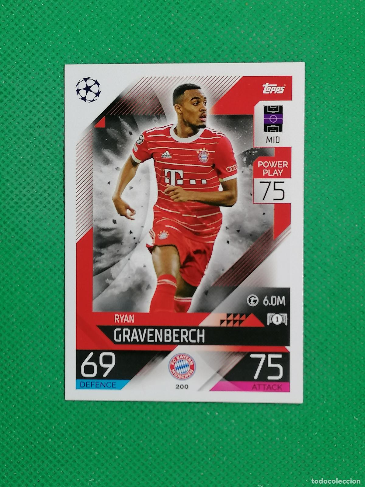 Cromos de F&uacute;tbol: 200 RYAN GRAVENBERCH BAYERN MUNICH ⚽ TOPPS MATCH ATTAX CHAMPIONS 2022 2023 22 23 ⚽