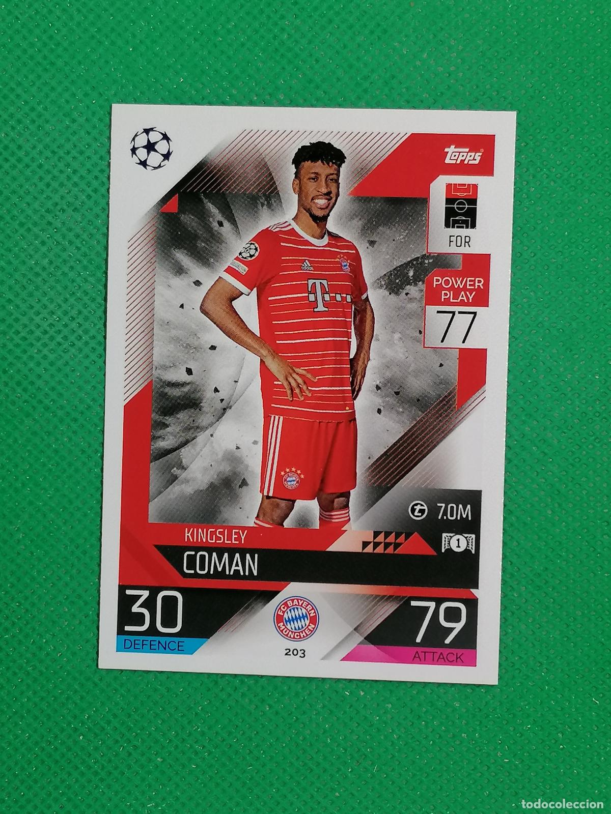 Figurine di Calcio: 203 KINGSLEY COMAN BAYERN MUNICH ⚽ TOPPS MATCH ATTAX CHAMPIONS 2022 2023 22 23 ⚽