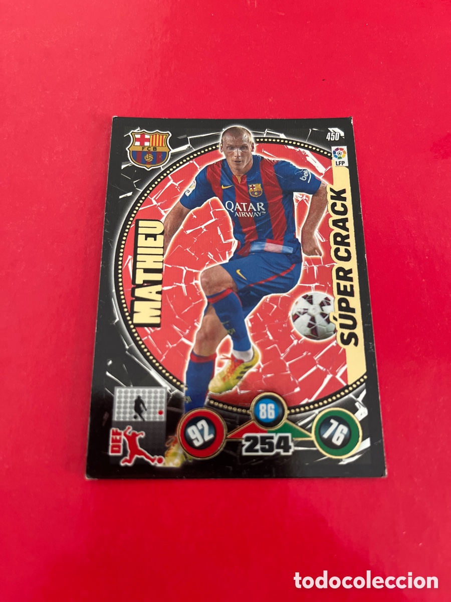 Figurine di Calcio: MATHIEU N&ordm;450 F.C.BARCELONA SUPERCRACK ADRENALYN 2014 2015 PANINI XL 14 15 CARD FUTBOL CROMO