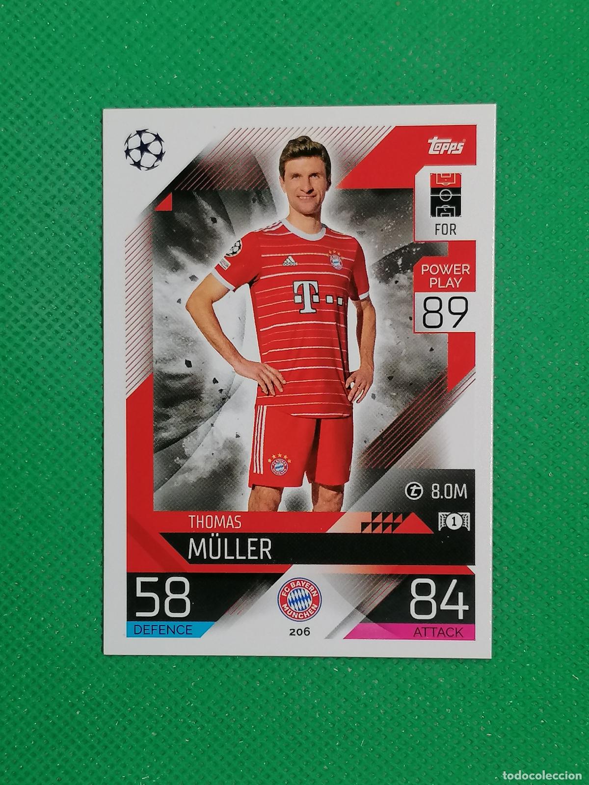 Cromos de F&uacute;tbol: 206 THIMAS MULLER BAYERN MUNICH ⚽ TOPPS MATCH ATTAX CHAMPIONS 2022 2023 22 23 ⚽