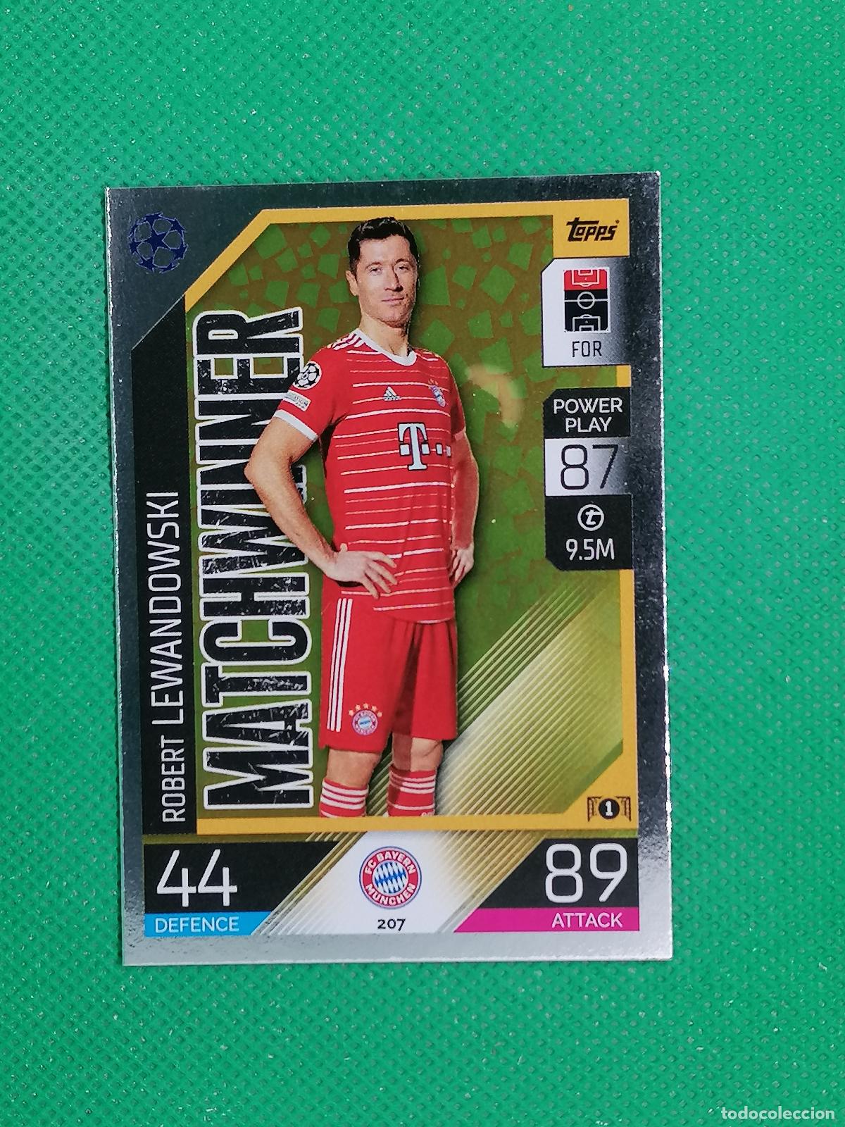 Cromos de f&uacute;tbol: 207 ROBERT LEWANDOWSKI MATCHWINNER BAYERN MUNICH ⚽ TOPPS MATCH ATTAX CHAMPIONS 2022 2023 22 23 ⚽
