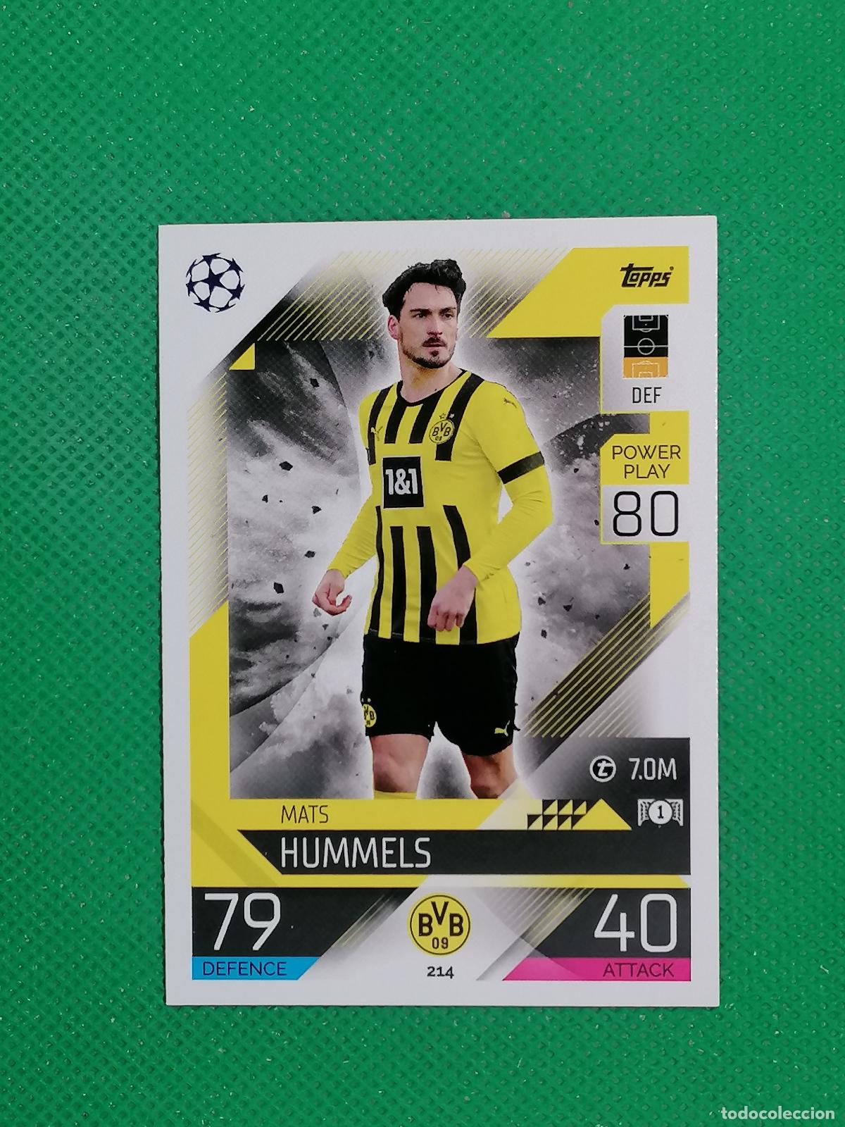 Cromos de F&uacute;tbol: 214 MATS HUMMELS BORUSSIA DORTMUND ⚽ TOPPS MATCH ATTAX CHAMPIONS 2022 2023 22 23 ⚽