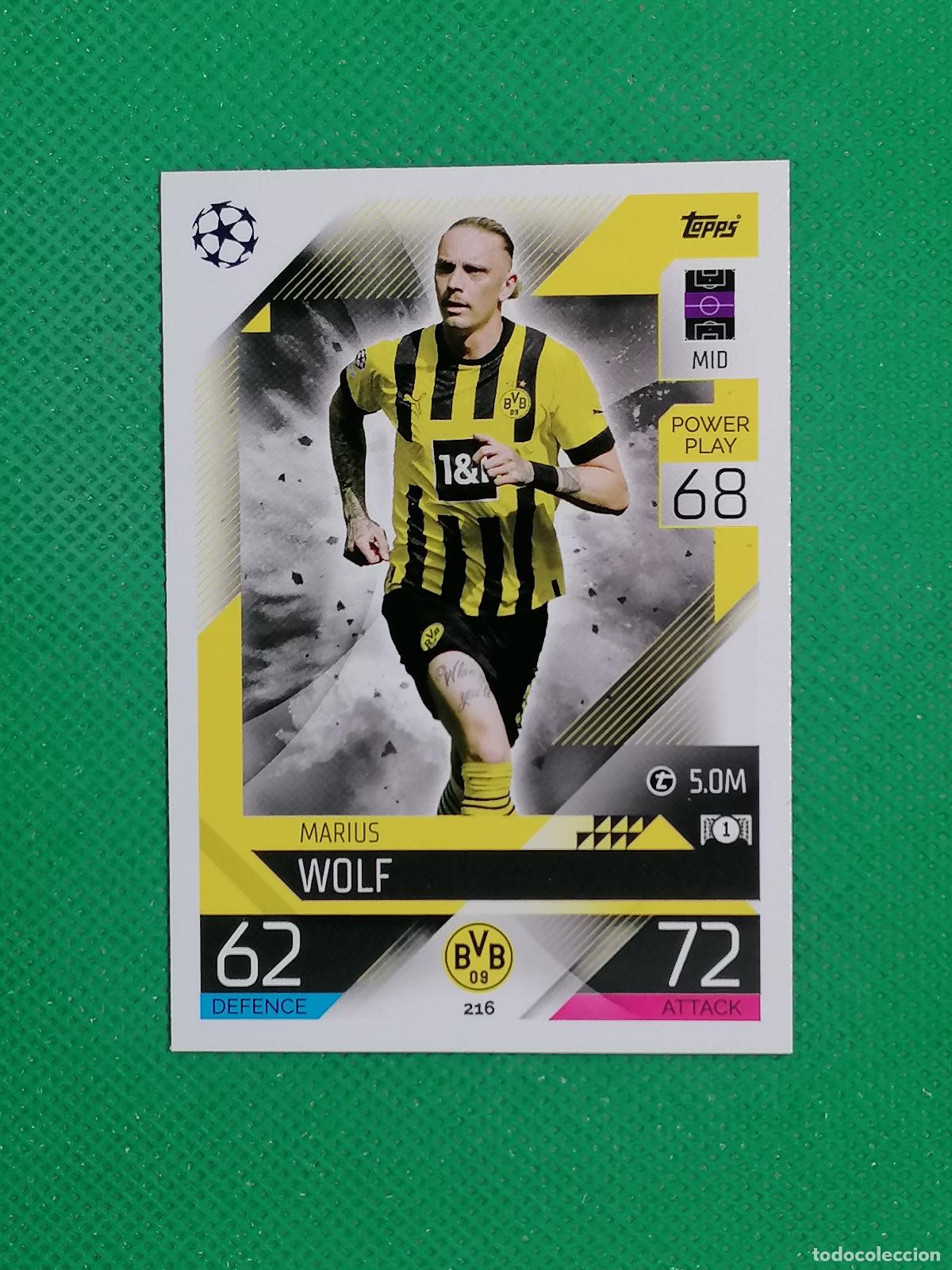Cromos de F&uacute;tbol: 216 MARIUS WOLF BORUSSIA DORTMUND ⚽ TOPPS MATCH ATTAX CHAMPIONS 2022 2023 22 23 ⚽