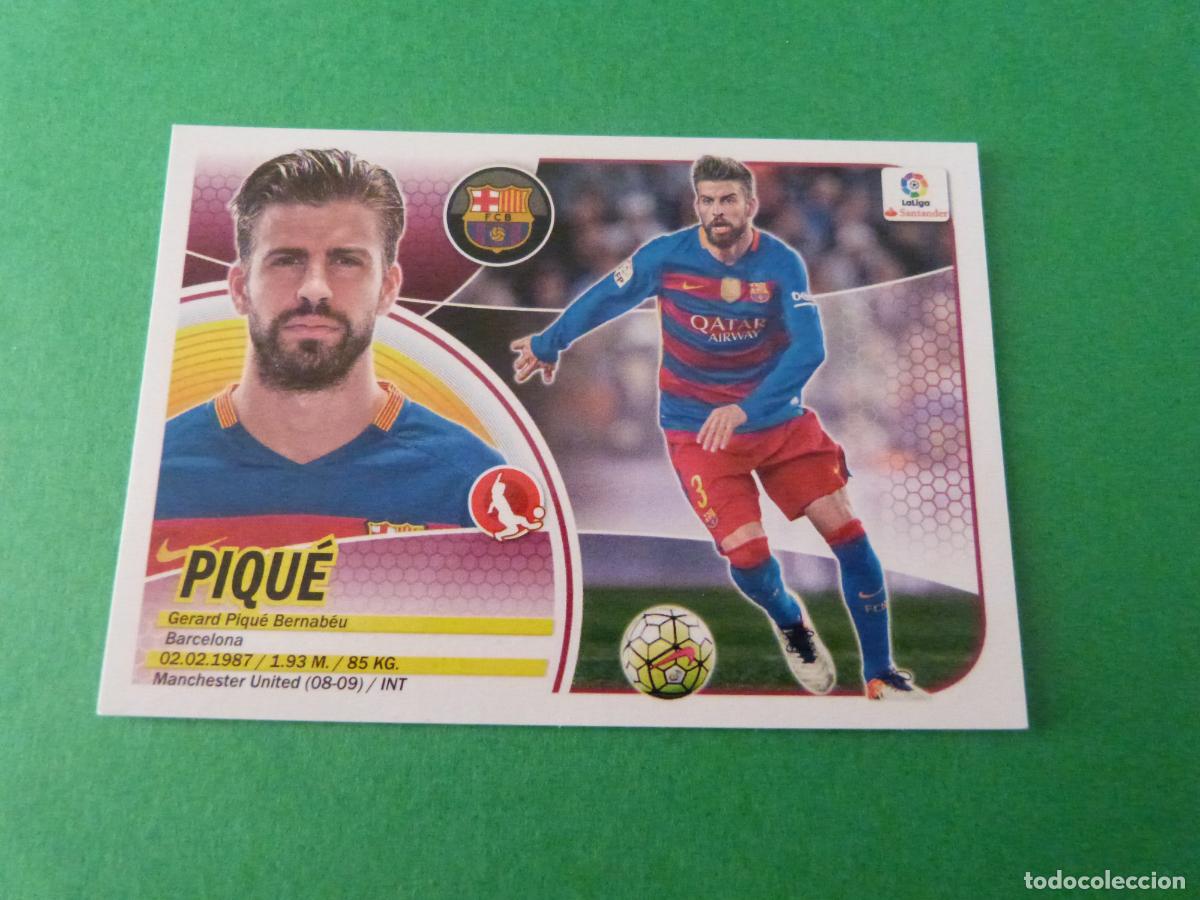 Cromos de F&uacute;tbol: CROMO FUTBOL PIQUE F.C. BARCELONA SIN PEGAR N&ordm; 4 LIGA ESTE 2016-2017/16-17 PANINI
