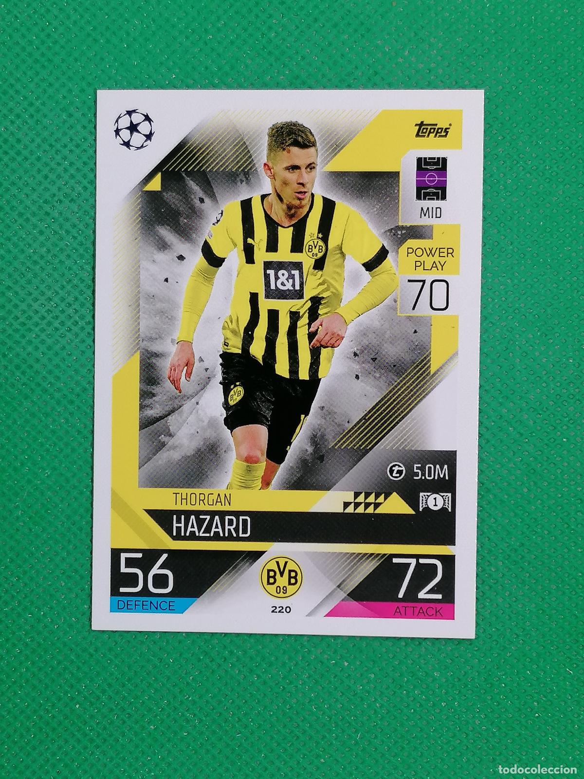 Football Stickers: 220 THORGAN HAZARD BORUSSIA DORTMUND ⚽ TOPPS MATCH ATTAX CHAMPIONS 2022 2023 22 23 ⚽