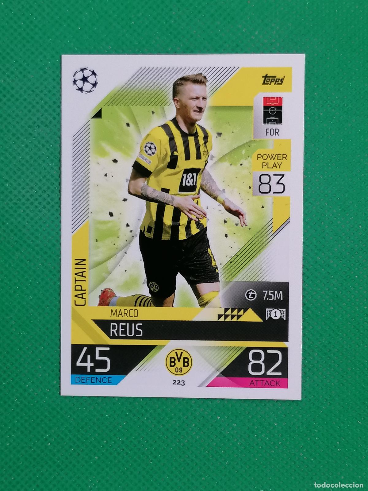 Football Stickers: 223 MARCO REUS BORUSSIA DORTMUND ⚽ TOPPS MATCH ATTAX CHAMPIONS 2022 2023 22 23 ⚽