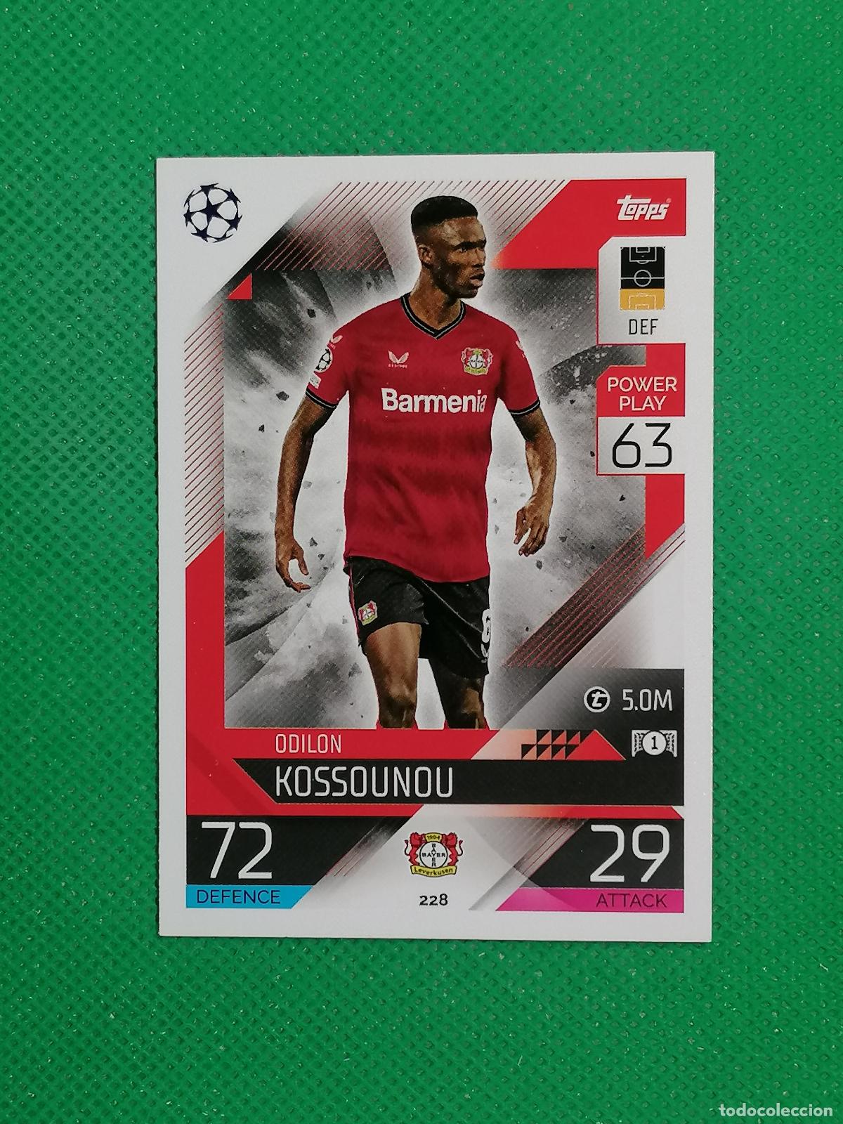 Cromos de F&uacute;tbol: 228 ODILON KOSSOUNOU BAYER LEVERKUSEN ⚽ TOPPS MATCH ATTAX CHAMPIONS 2022 2023 22 23 ⚽