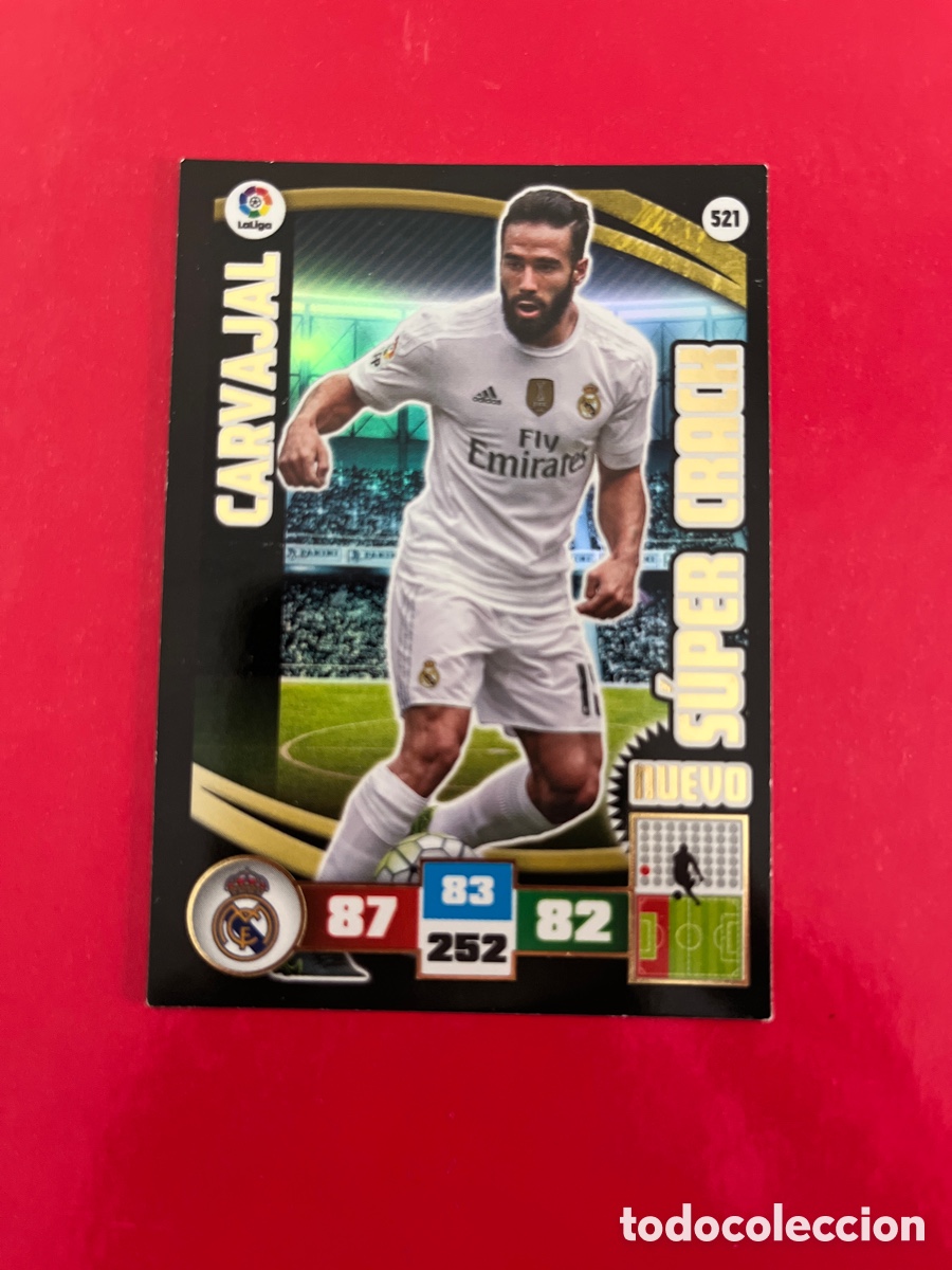 Football Stickers: CARVAJAL REAL MADRID N&ordm;521 NUEVO SUPERCRACK ADRENALYN 2015 2016 PANINI XL 15 16 CARD FUTBOL CROMO