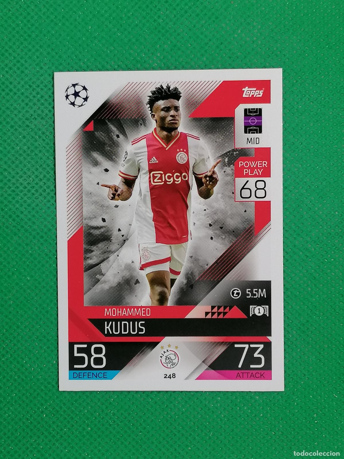 Cromos de F&uacute;tbol: 248 MOHAMMED KUDUS AJAX ⚽ TOPPS MATCH ATTAX CHAMPIONS 2022 2023 22 23 ⚽