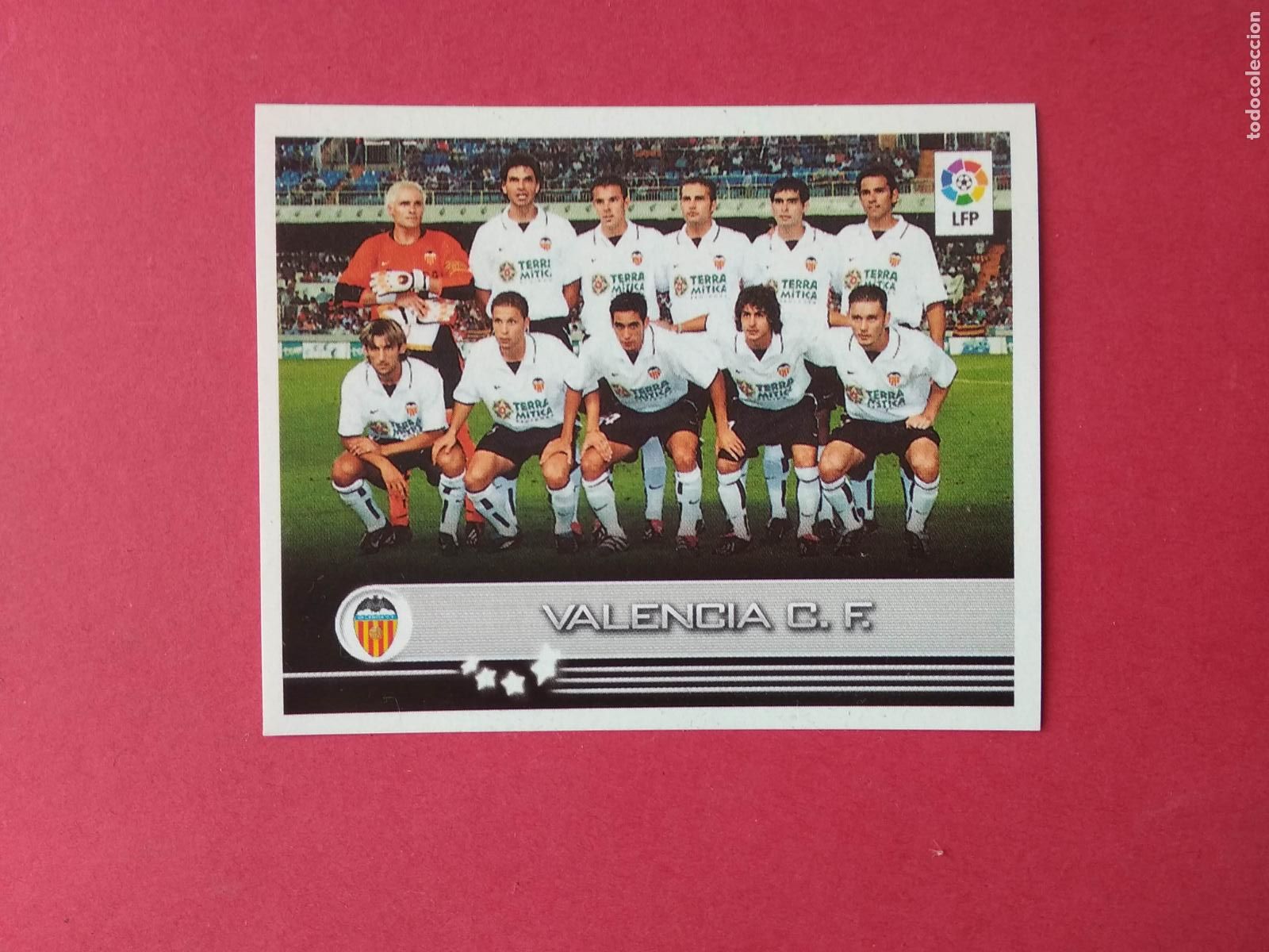 Cromos de F&uacute;tbol: PANINI SUPERLIGA DE ESTRELLAS 2002 2003 LIGA 02 03 NUNCA PEGADO VALENCIA N&ordm; 337 ALINEACION