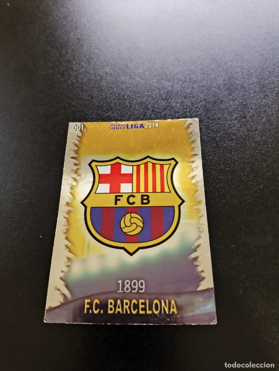 Cromos de F&uacute;tbol: 1 ESCUDO BARCELONA BRILLO LISO MUNDICROMO LIGA 2013 2014 13 14 NO PANINI ESTE