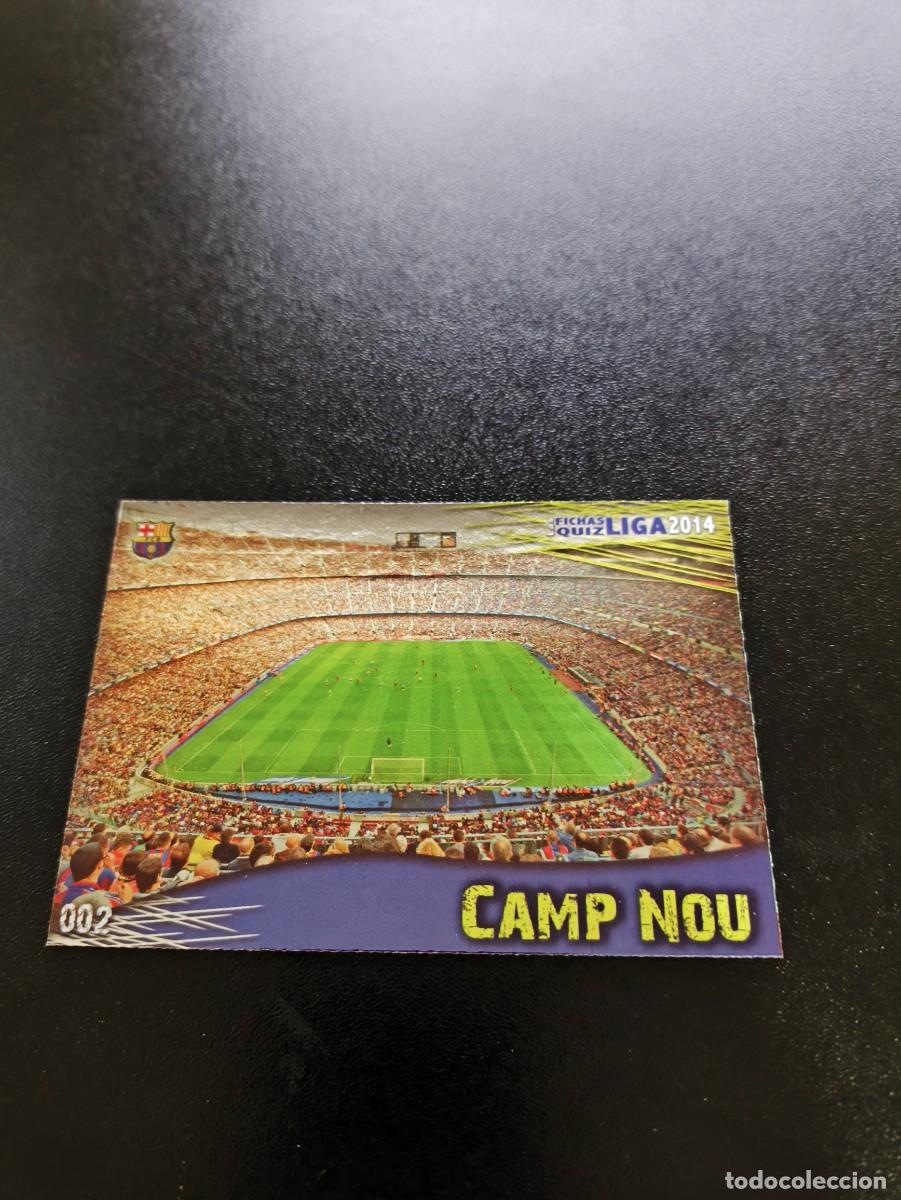 Cromos de F&uacute;tbol: 2 ESTADIO CAMP NOU VERSION BRILLO LISO MUNDICROMO LIGA 2013 2014 13 14 NO PANINI ESTE