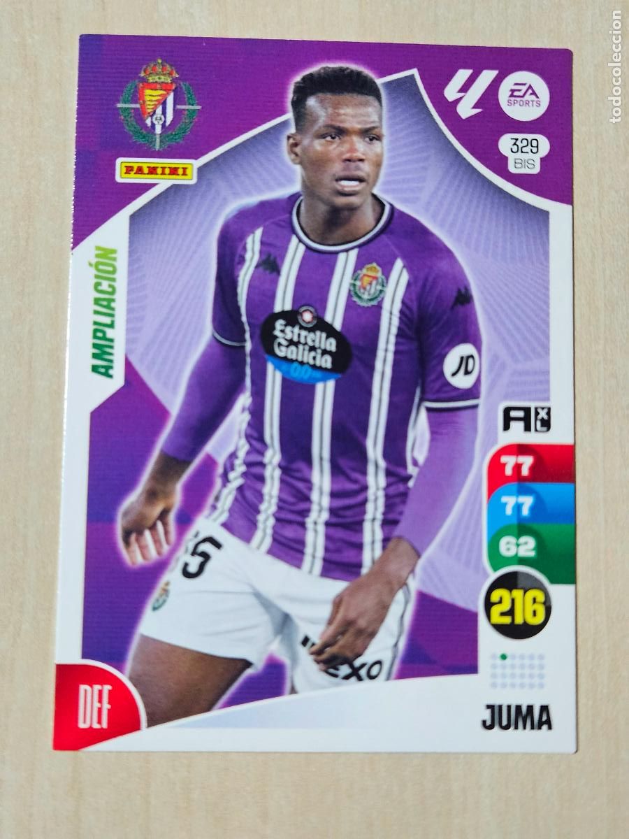 Cromos de F&uacute;tbol: FICHA N&ordm; BIS 329 JUMA - ADRENALYN 24 25 - PANINI 2024 - 25 - CROMO - AMPLIACION