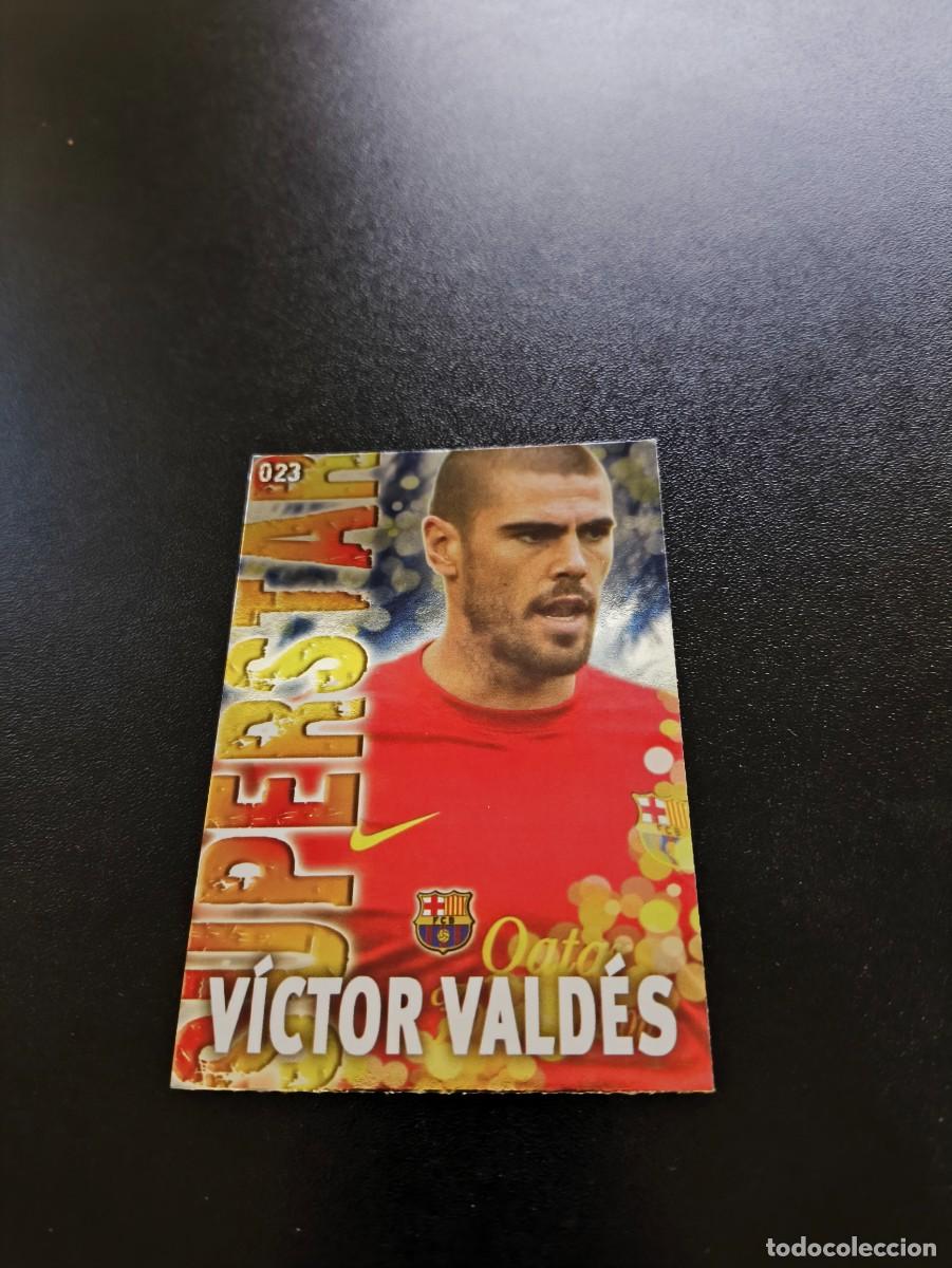 Cromos de F&uacute;tbol: 23 VICTOR VALDES SUPERSTAR BRILLO LISO BARCELONA MUNDICROMO LIGA 2013 2014 13 14 NO PANINI ESTE