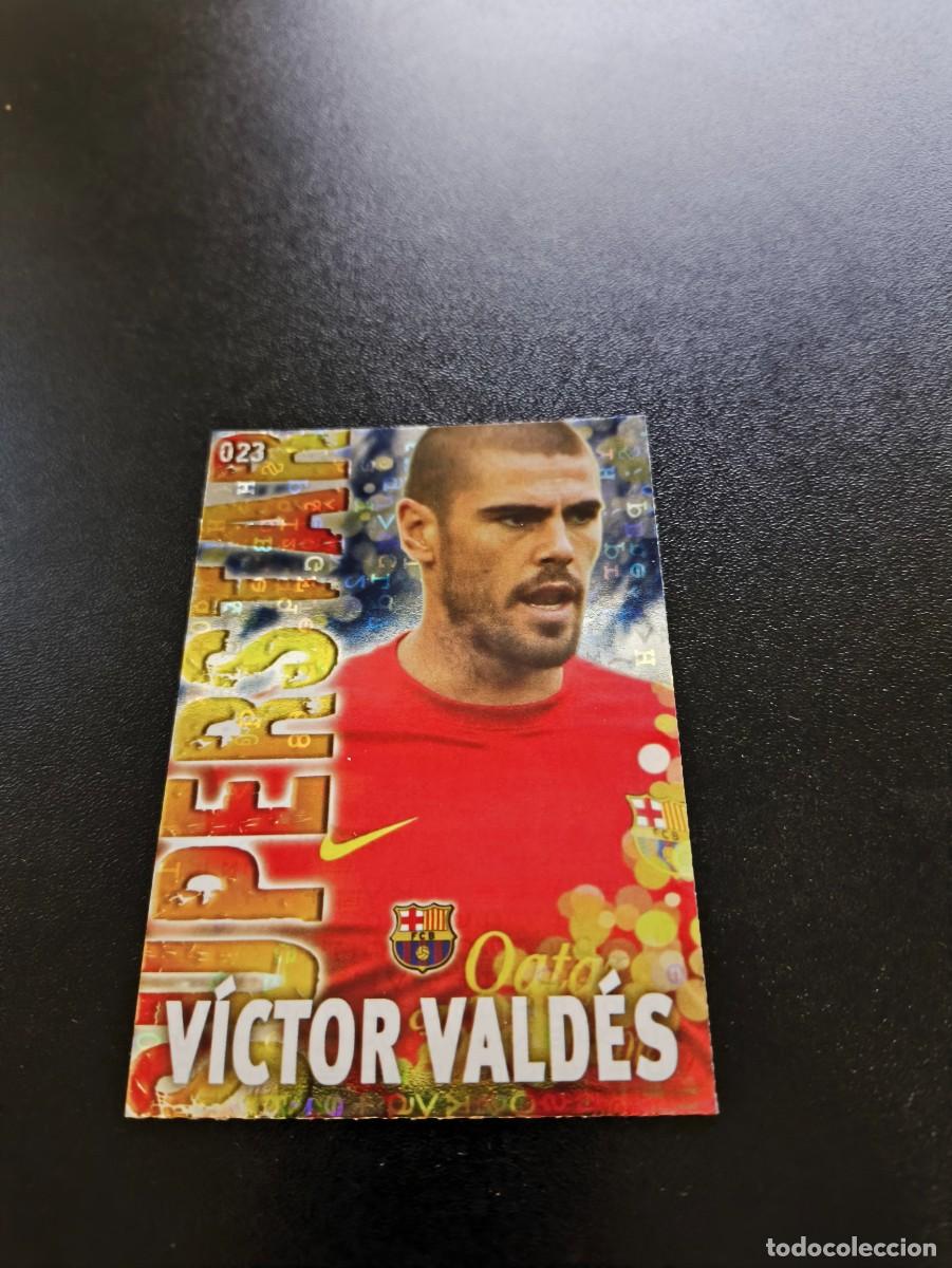 Cromos de F&uacute;tbol: 23 VICTOR VALDES SUPERSTAR FONDO LETRAS BARCELONA MUNDICROMO LIGA 2013 2014 13 14 NO PANINI ESTE